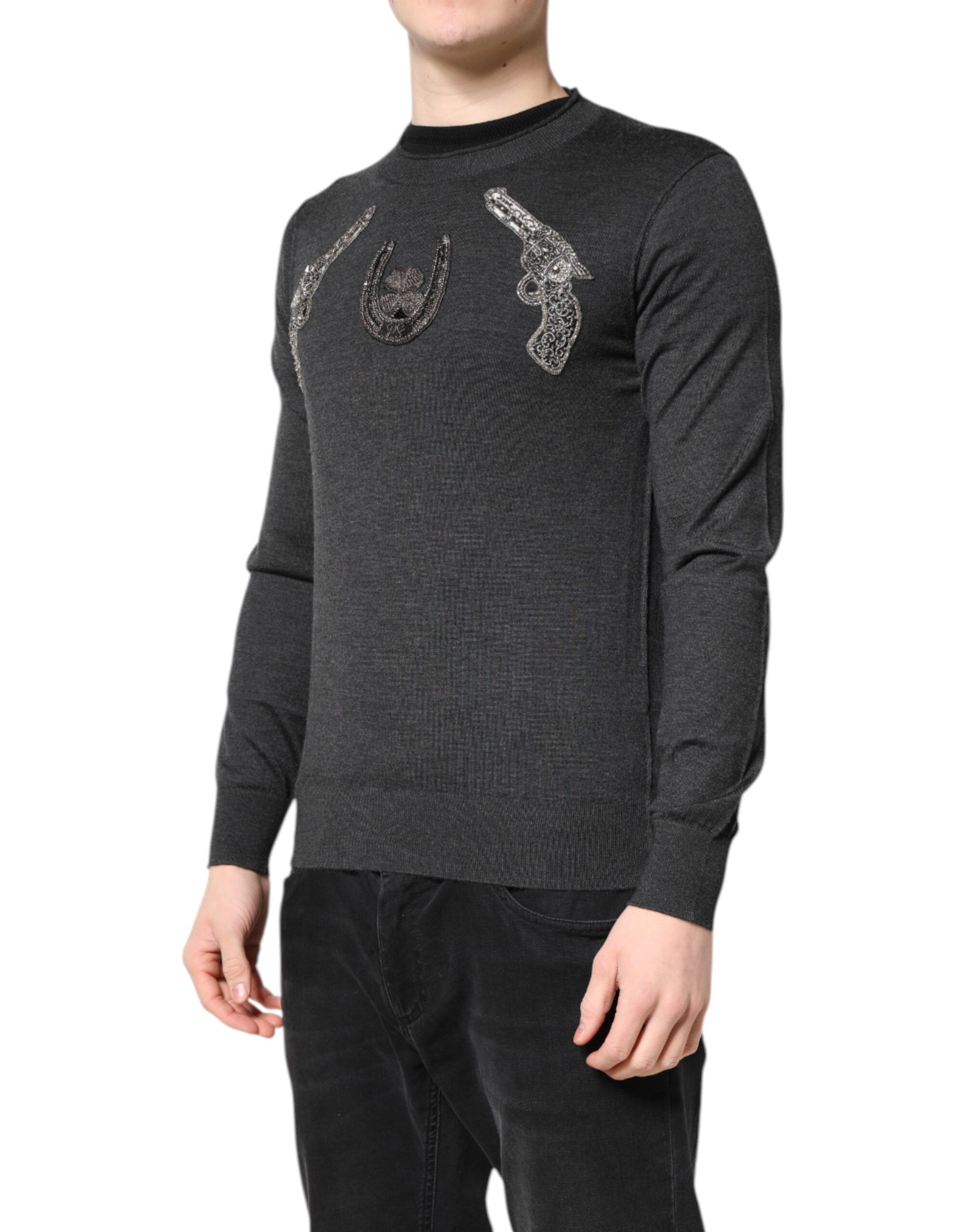 Embroidery Knit Men Pullover Men's Sweater - Dolce & Gabbana - Modalova