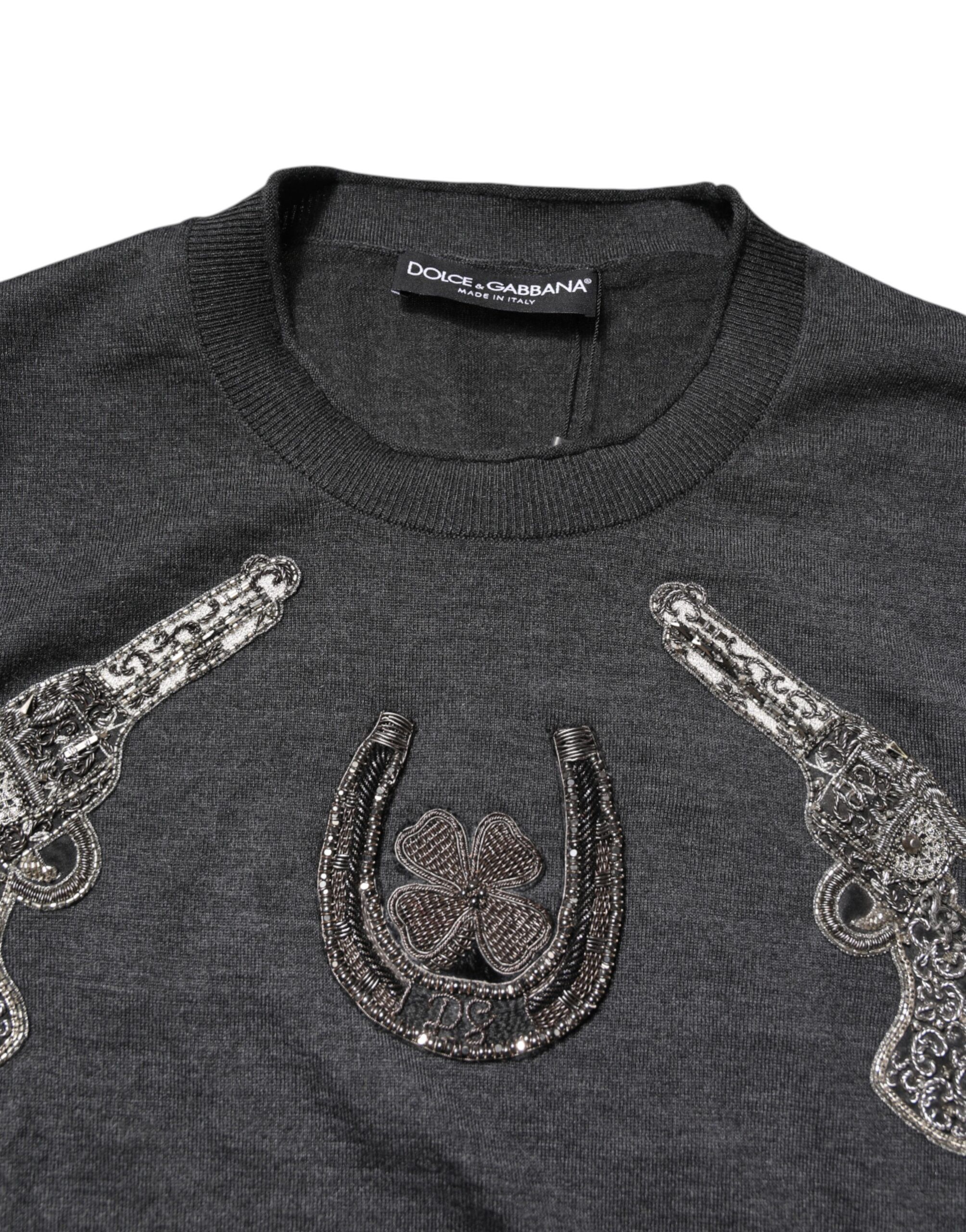 Embroidery Knit Men Pullover Men's Sweater - Dolce & Gabbana - Modalova