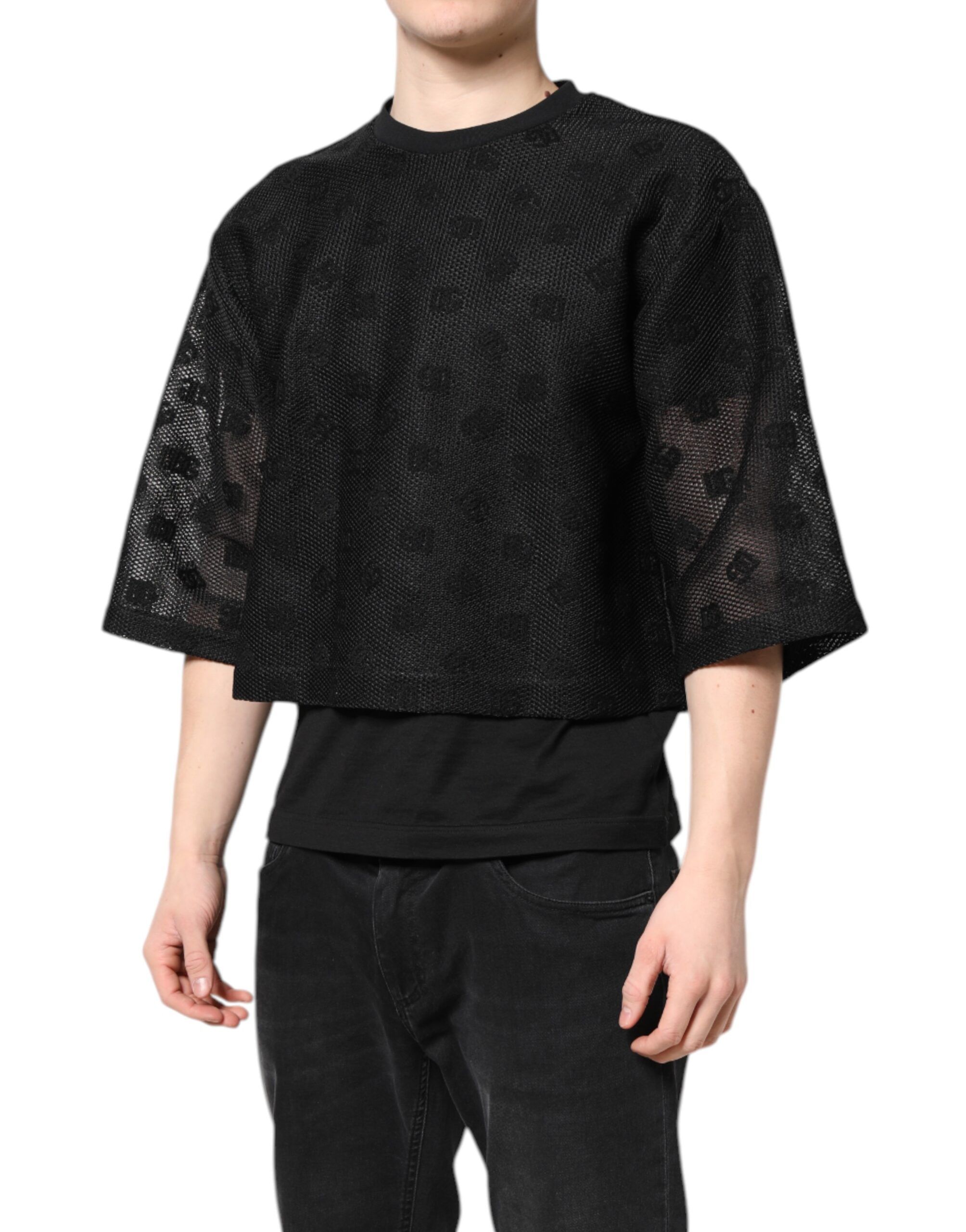 See Through Logo Short Sleeves Men's T-shirt - Dolce & Gabbana - Modalova