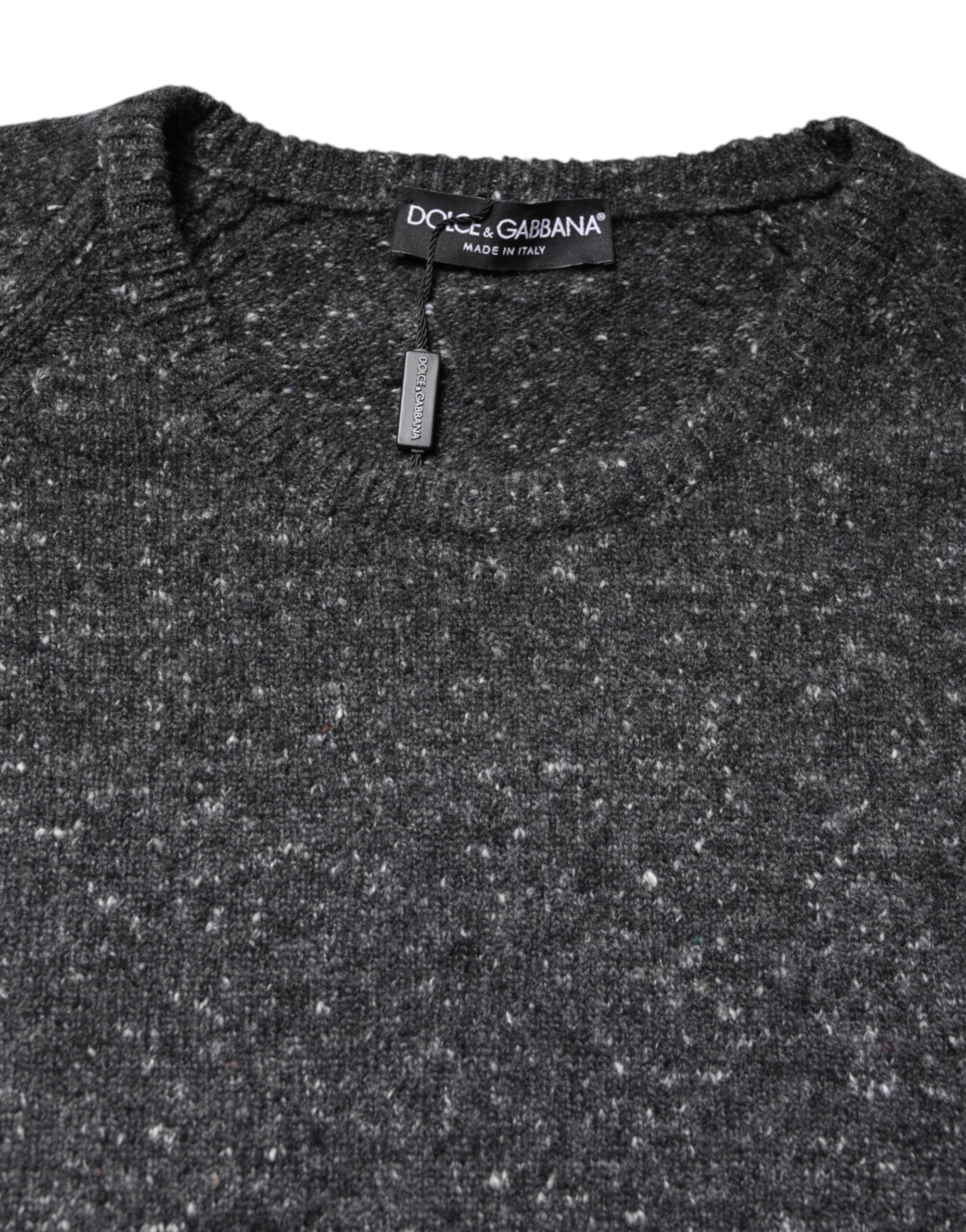 Wool Knitted Round Neck Pullover Men's Sweater - Dolce & Gabbana - Modalova