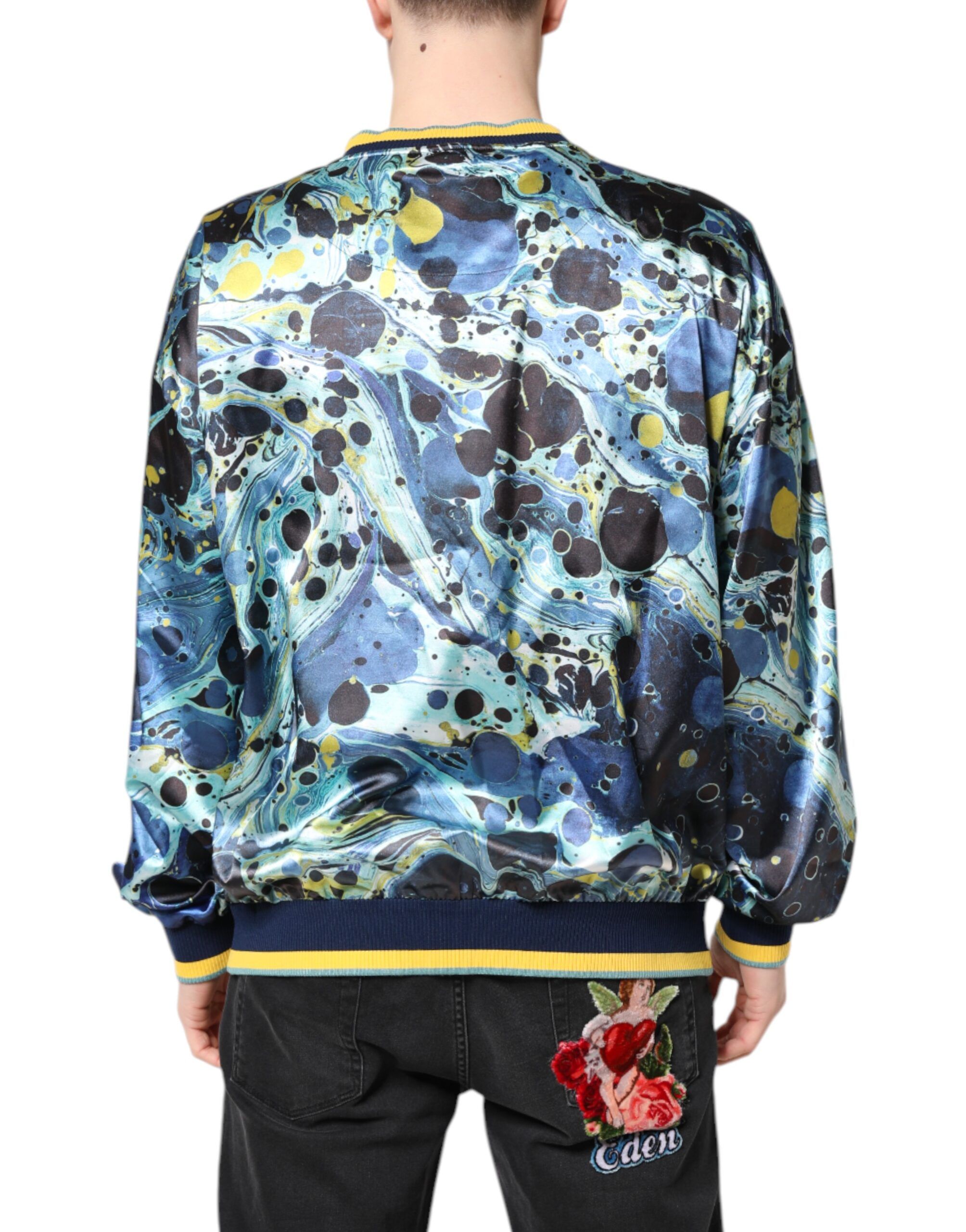 Marble Print Men Pullover Men's Sweater - Dolce & Gabbana - Modalova