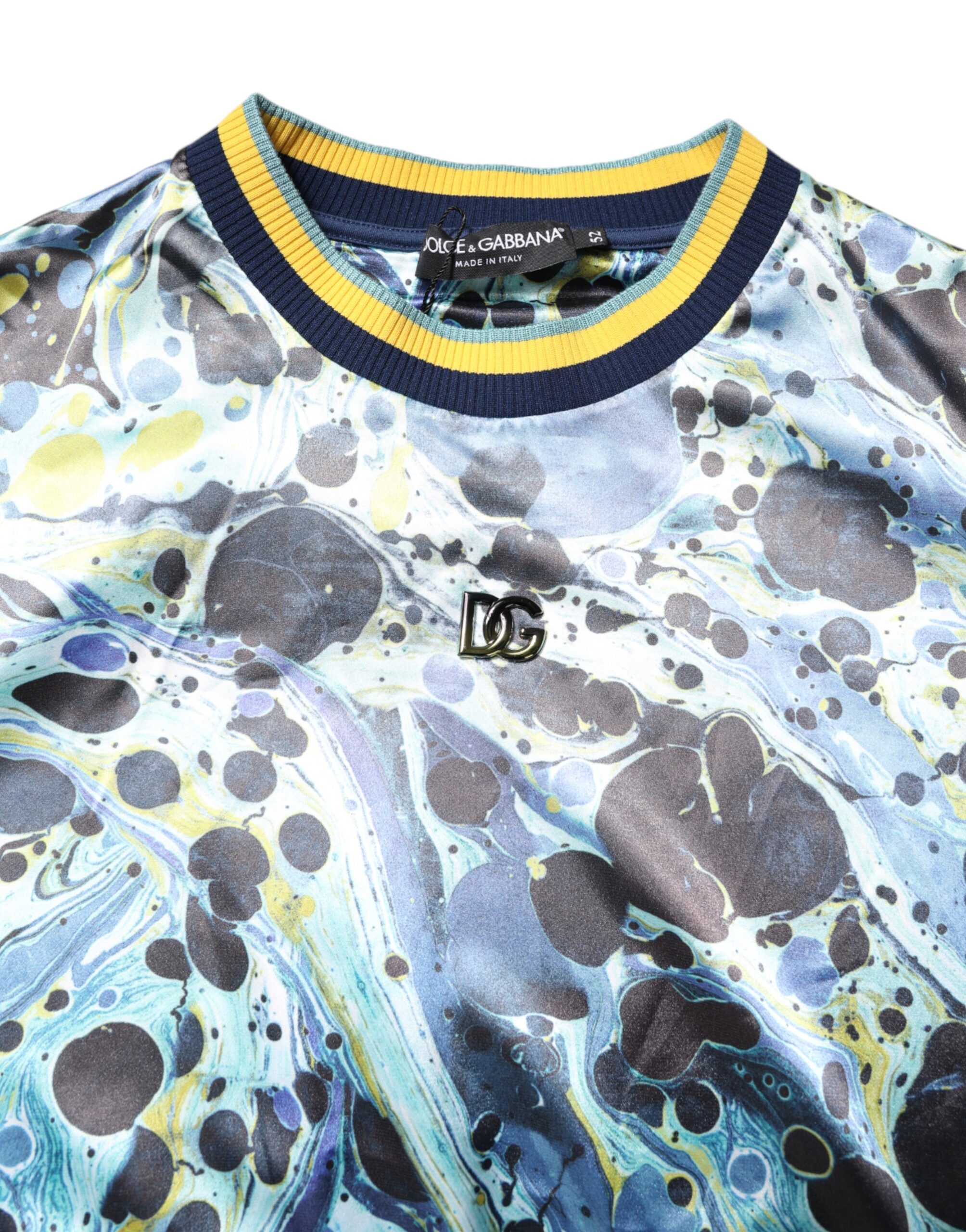 Marble Print Men Pullover Men's Sweater - Dolce & Gabbana - Modalova