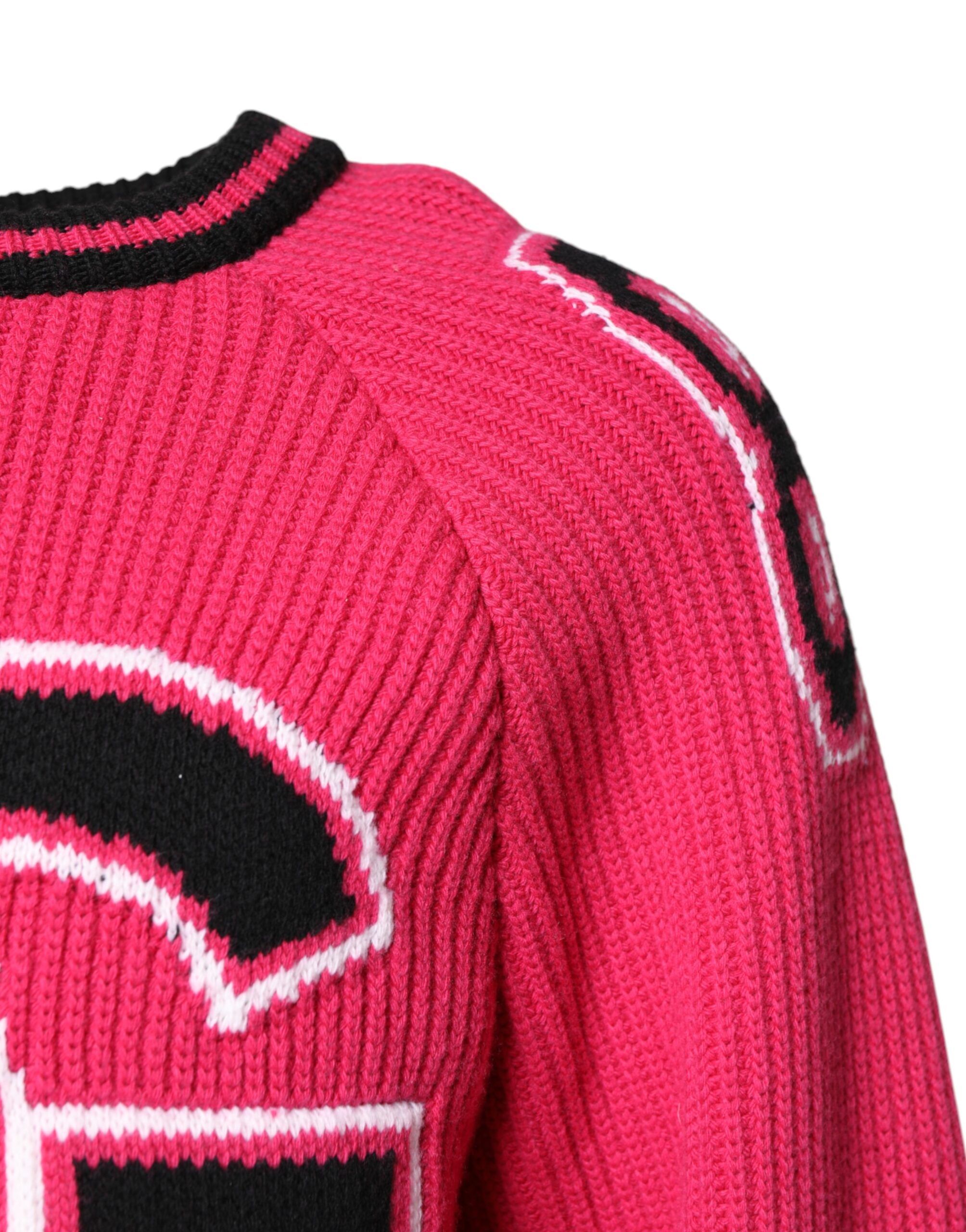Cotton Logo Print Knit Pullover Men's Sweater - Dolce & Gabbana - Modalova