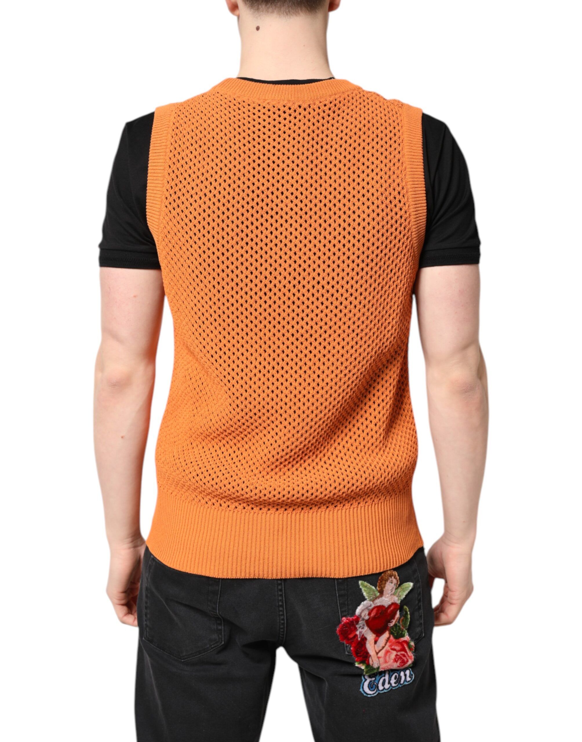 Cashmere Round Neck Sleeveless Men's T-shirt - Dolce & Gabbana - Modalova