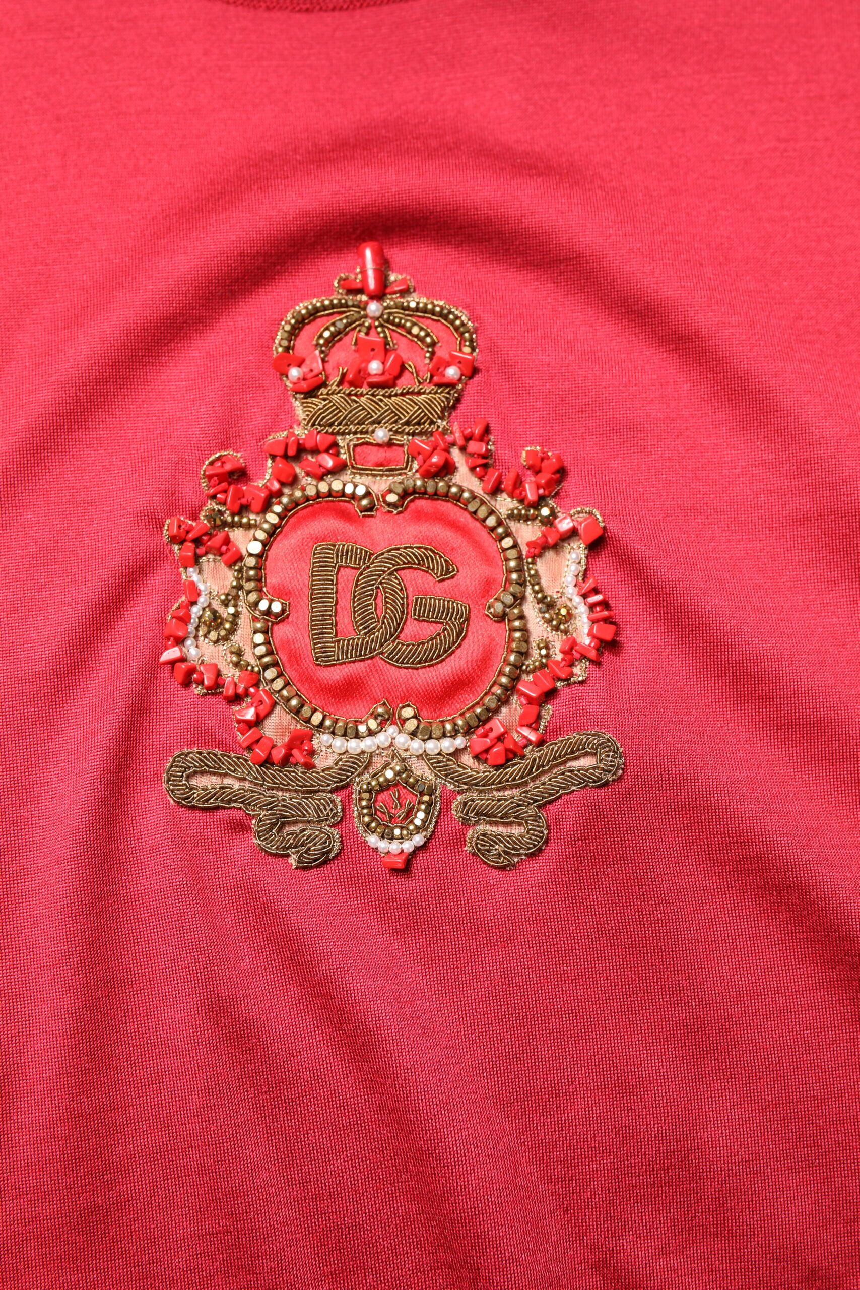 Silk DG Crown Logo Short Sleeve Men's T-shirt (Pre-Owned) - Dolce & Gabbana - Modalova