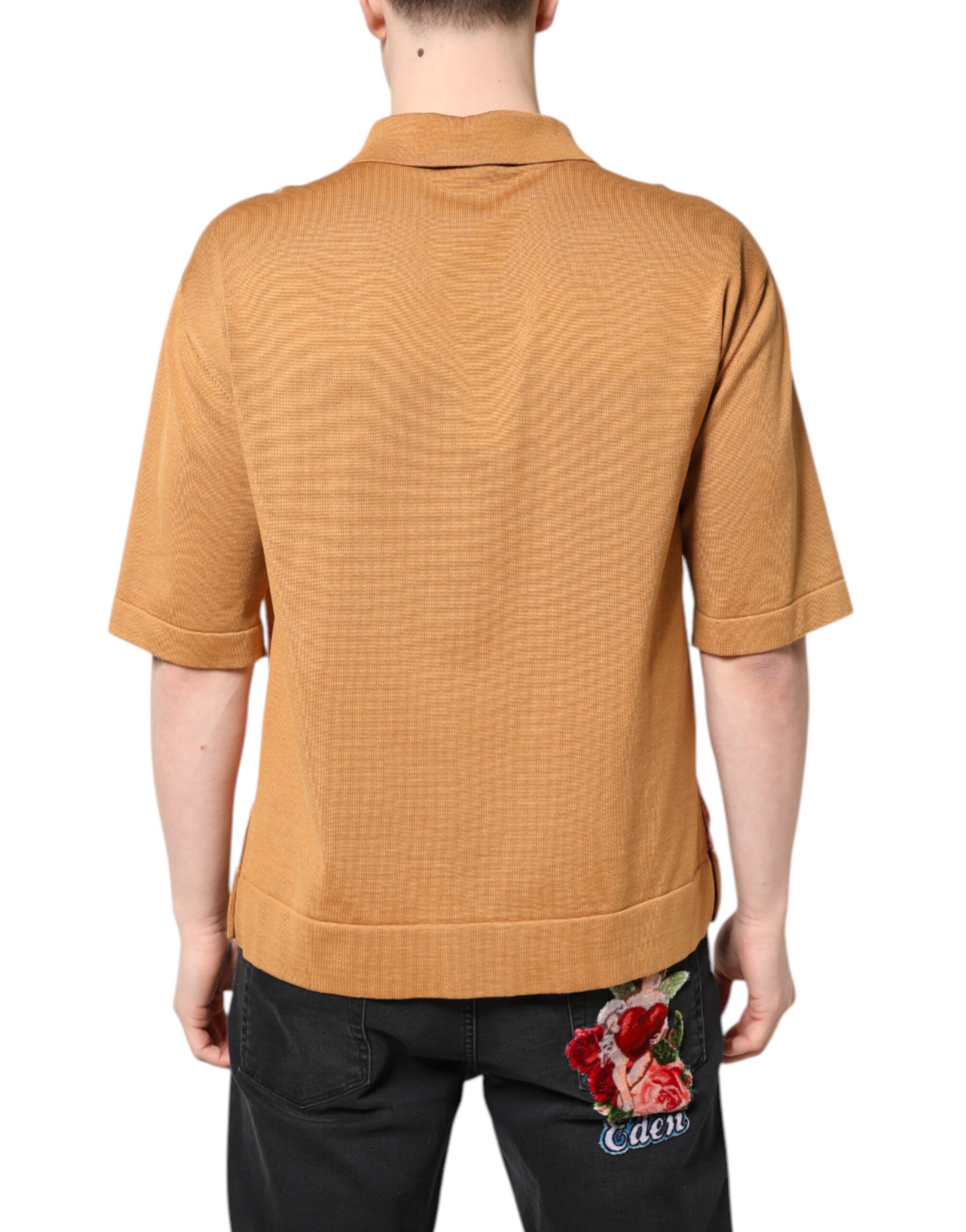 Floral Collared Short Sleeve Men's T-shirt - Dolce & Gabbana - Modalova
