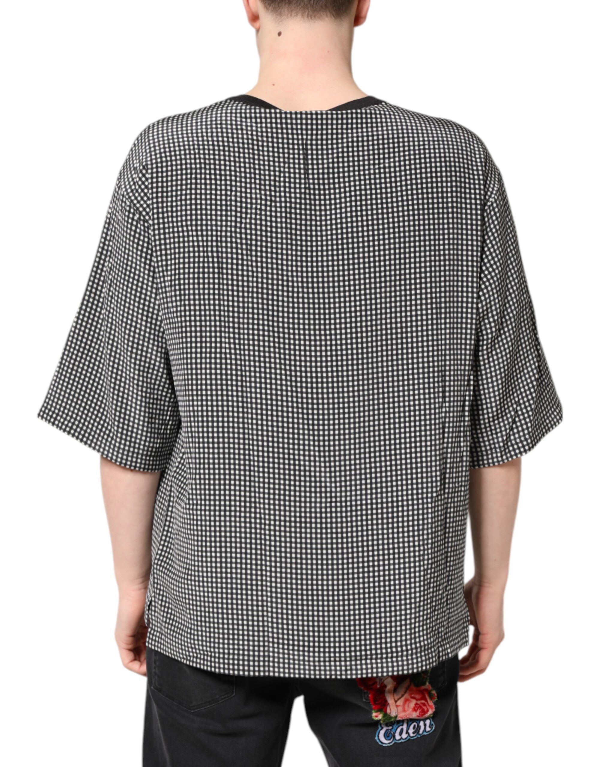 Black Graphic Print Short Sleeve Men's T-shirt - Dolce & Gabbana - Modalova