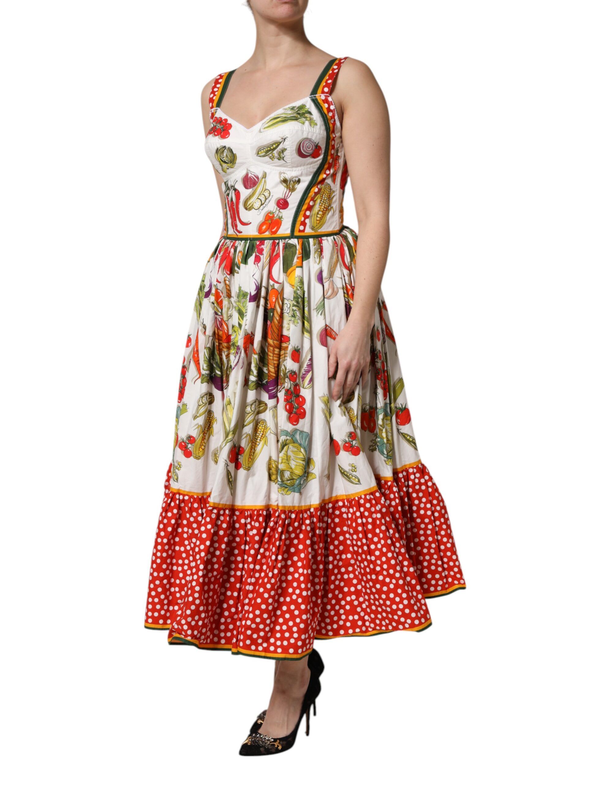 Vegetables Sleeveless A-line Women's Dress - Dolce & Gabbana - Modalova