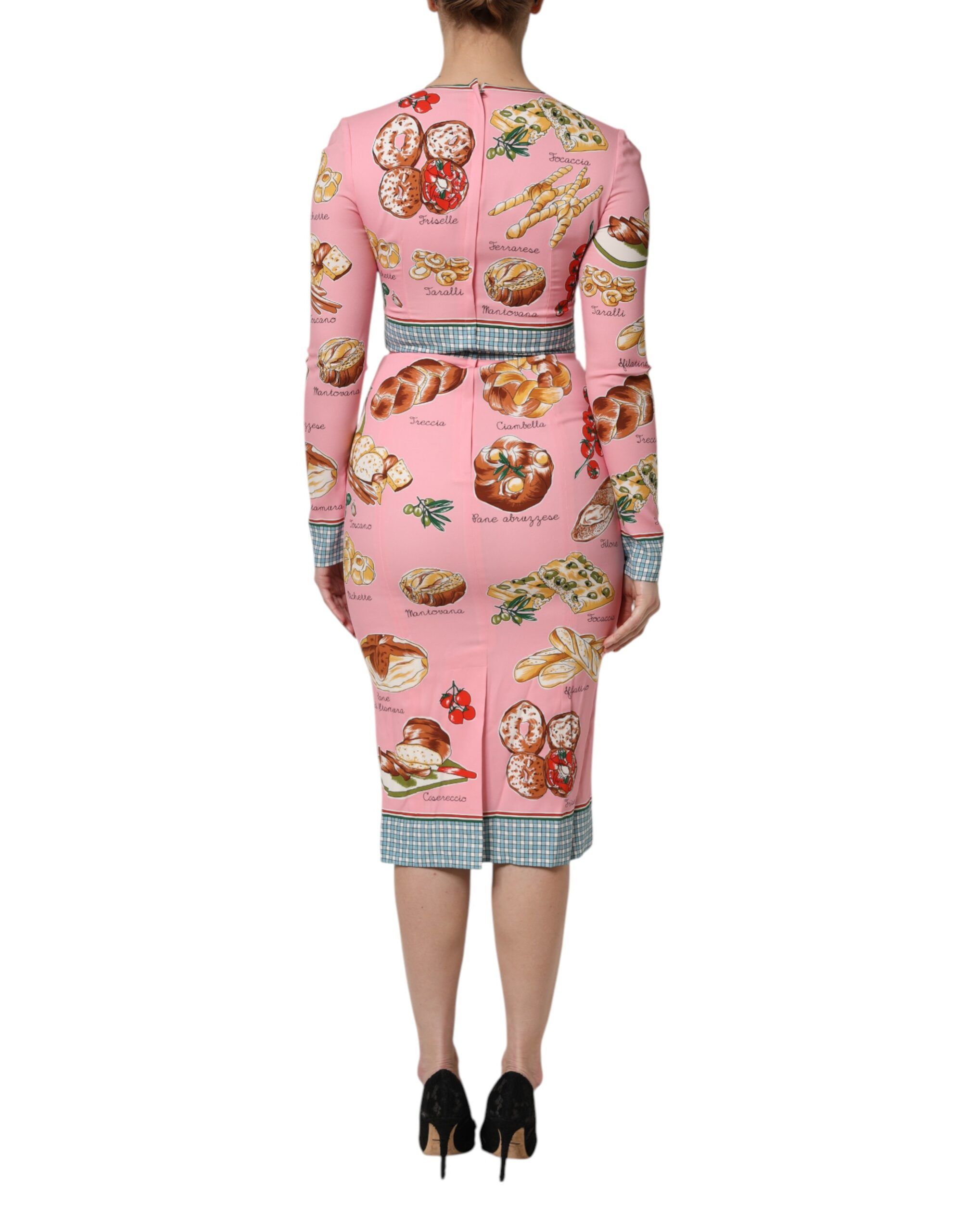 Pastry Print Bodycon Sheath Midi Women's Dress - Dolce & Gabbana - Modalova