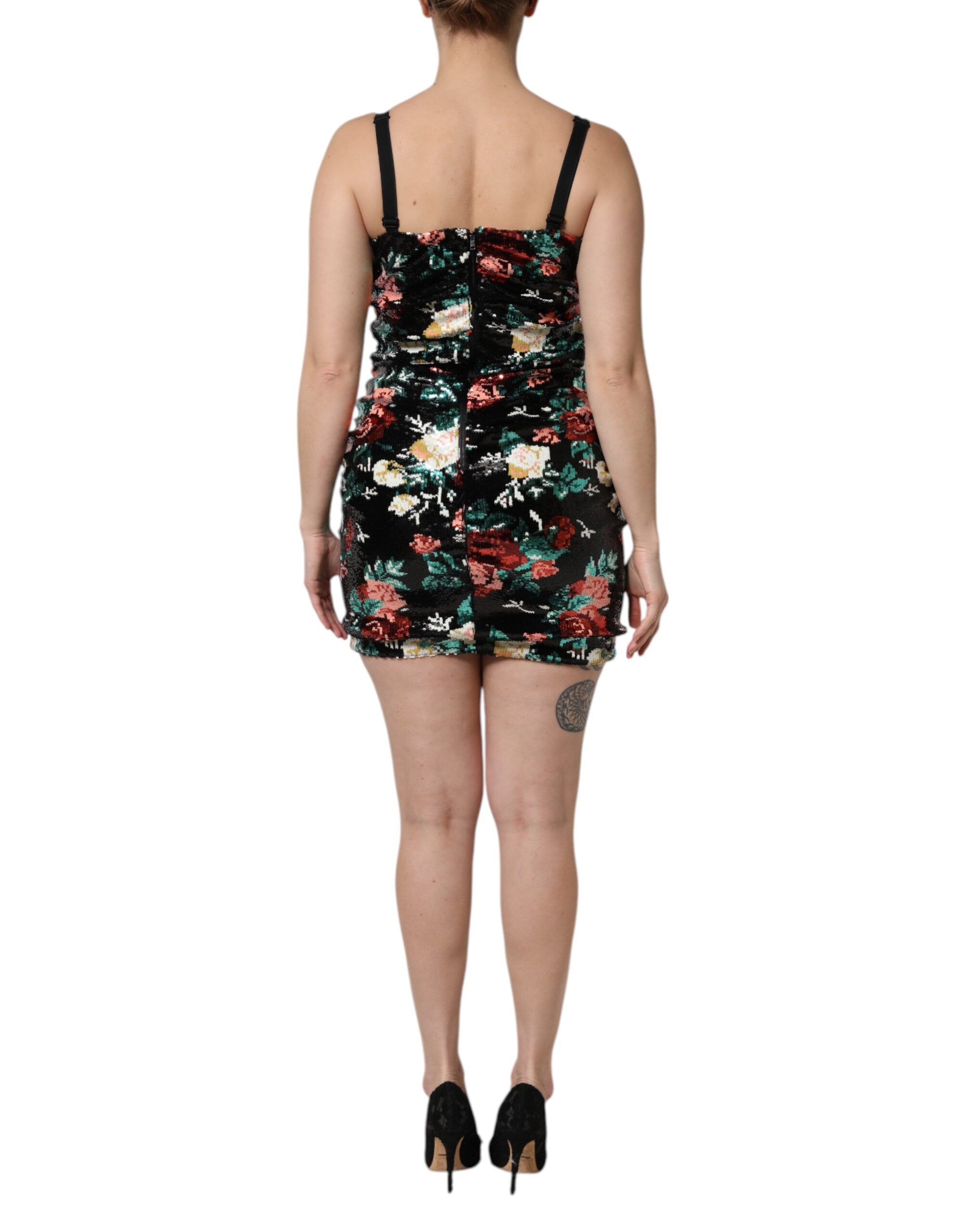 Floral Sequin Sleeveless Sheath Women's Dress - Dolce & Gabbana - Modalova