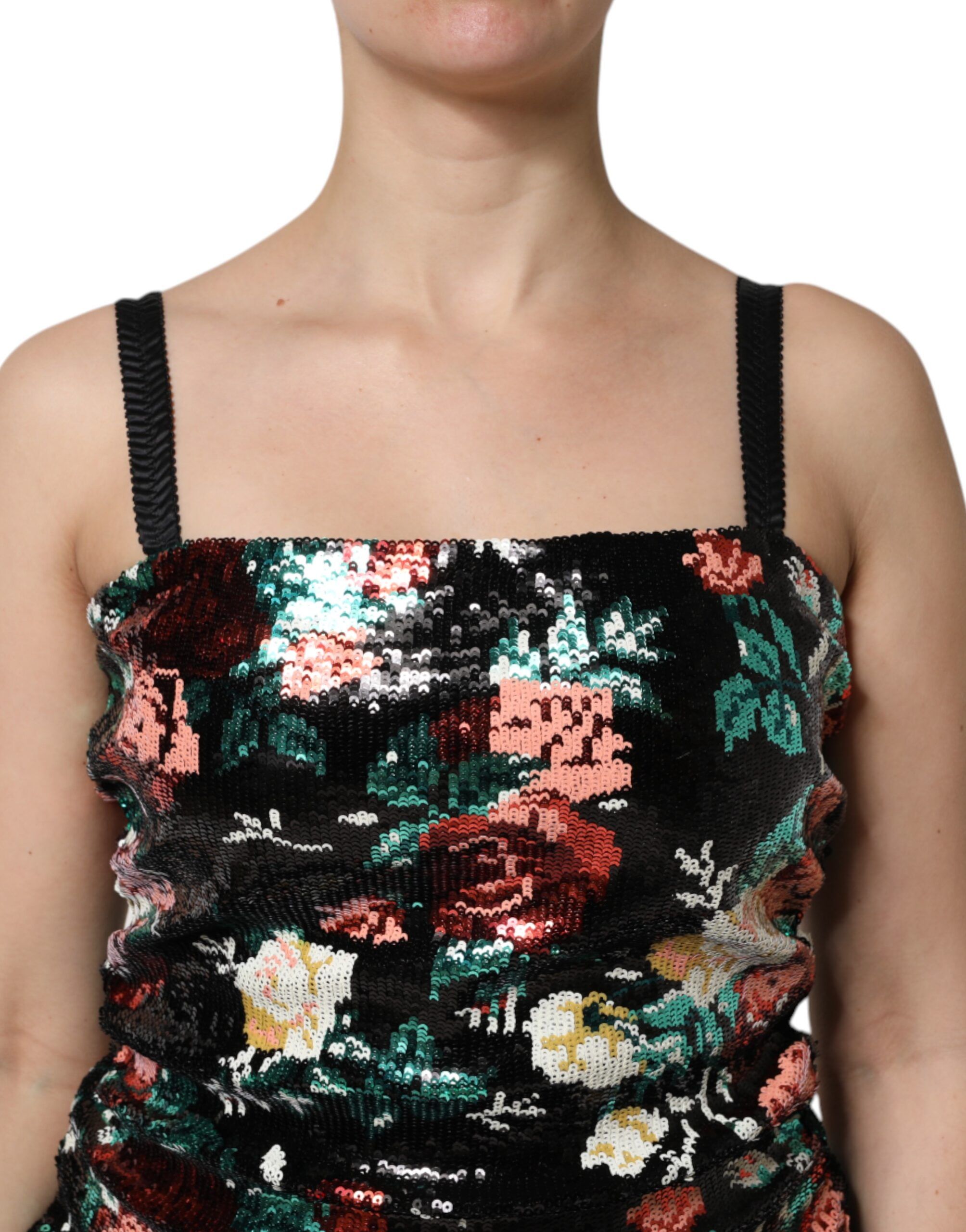 Floral Sequin Sleeveless Sheath Women's Dress - Dolce & Gabbana - Modalova