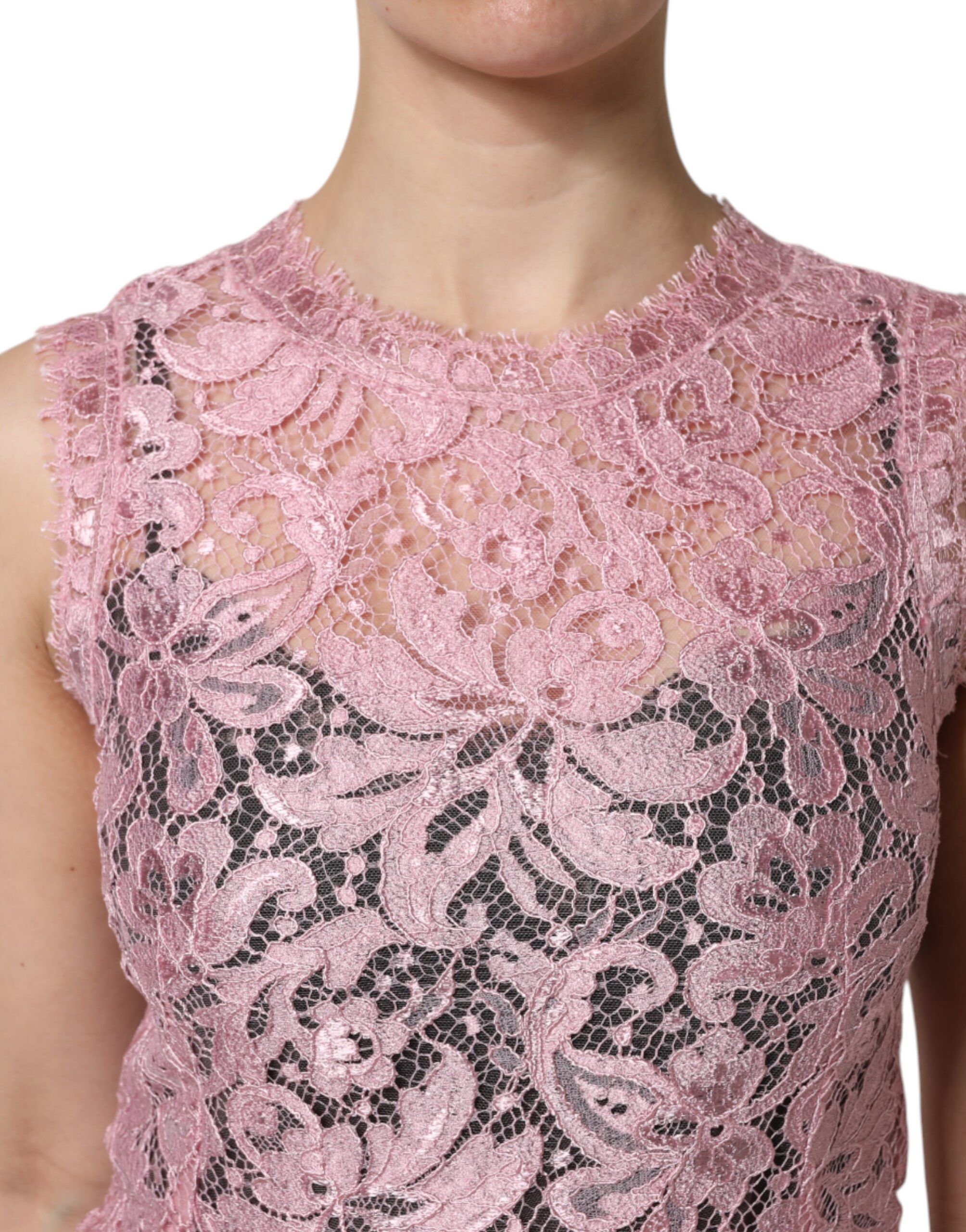 Floral Lace Sleeveless Sheath Women's Dress - Dolce & Gabbana - Modalova