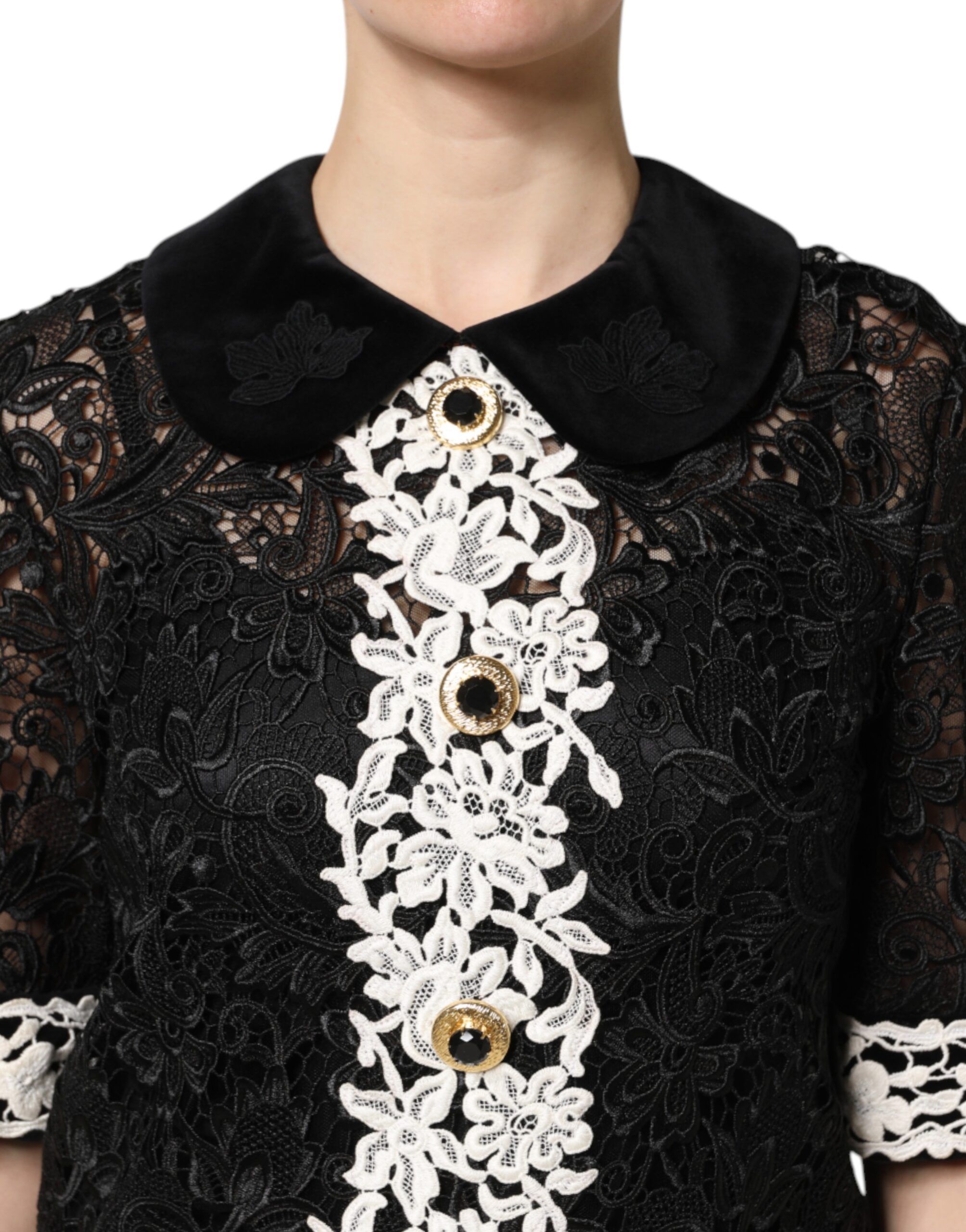 Floral Lace Embellished Mini Women's Dress - Dolce & Gabbana - Modalova