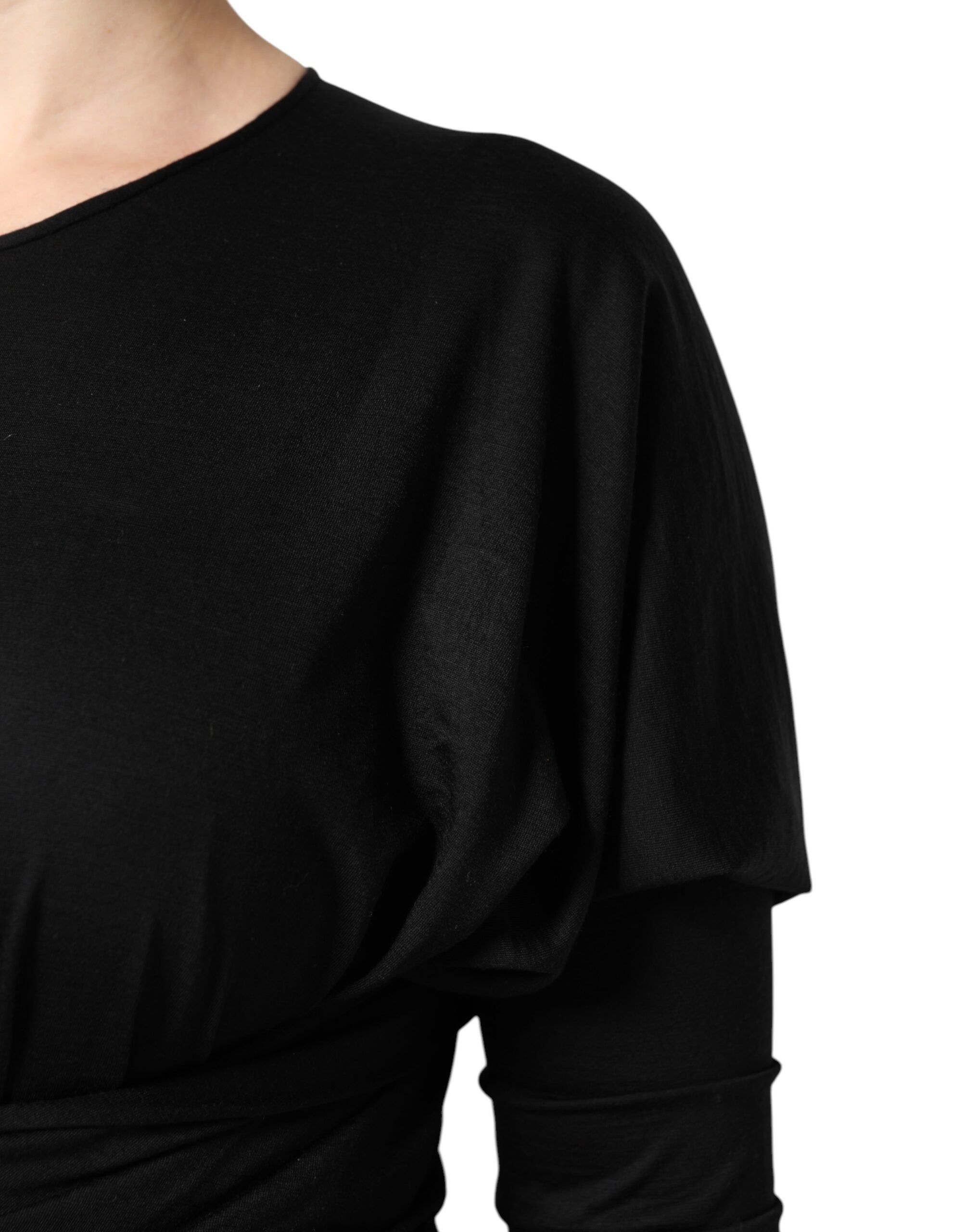 Wool Long Sleeves Sheath Midi Women's Dress - Dolce & Gabbana - Modalova