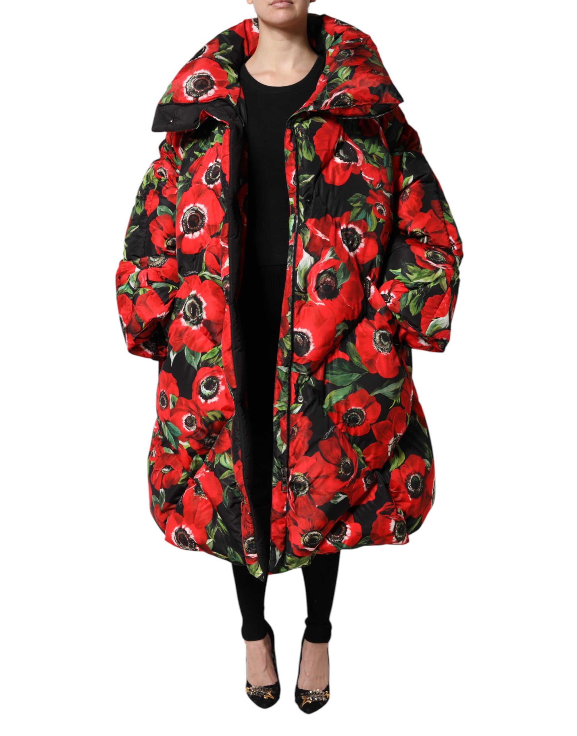 Floral Full Zip Padded Women's Jacket - Dolce & Gabbana - Modalova