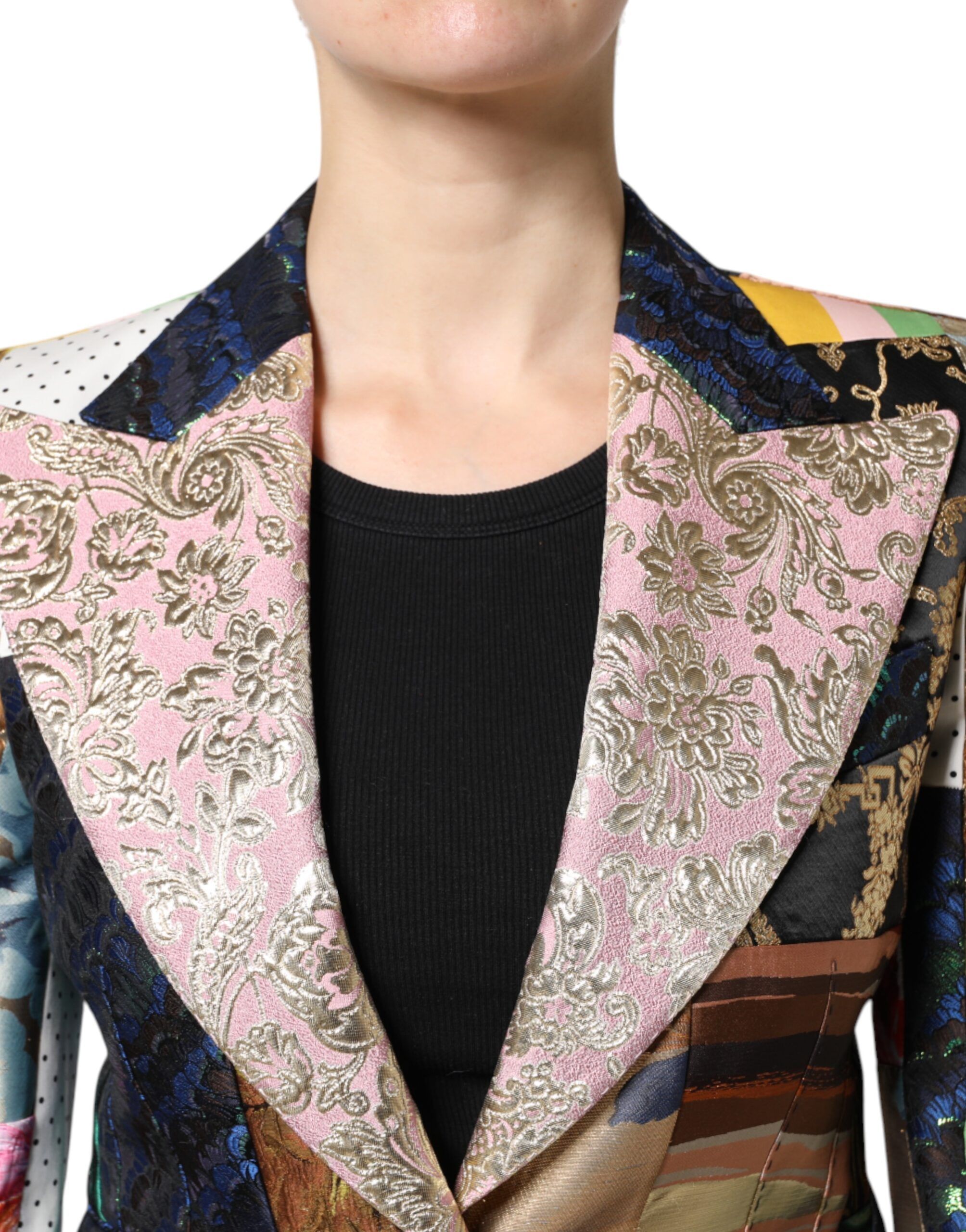 Floral Patchwork Jacquard Women's Jacket - Dolce & Gabbana - Modalova