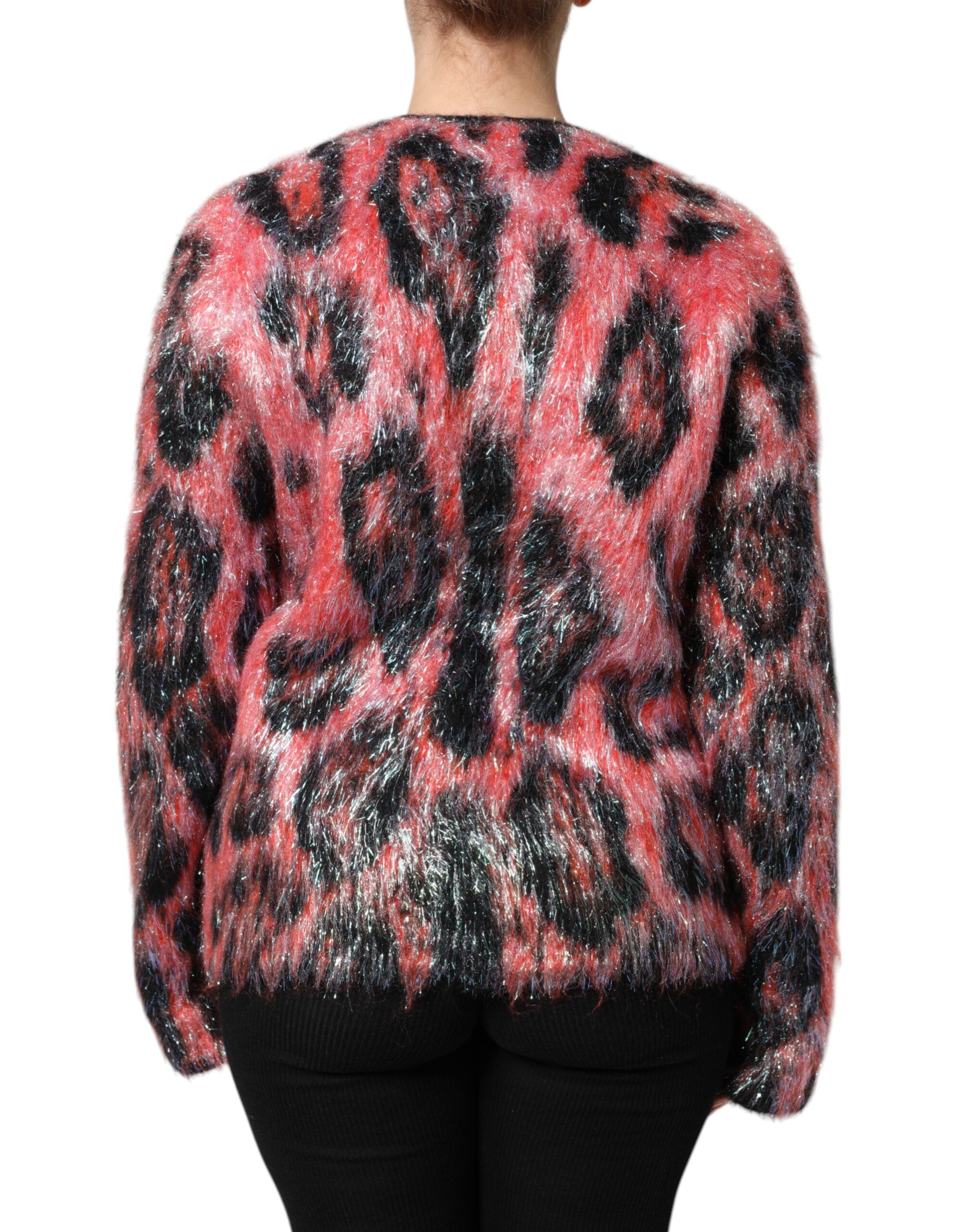 Red Mohair Wool Button Down Cardigan Women's Sweater - Dolce & Gabbana - Modalova