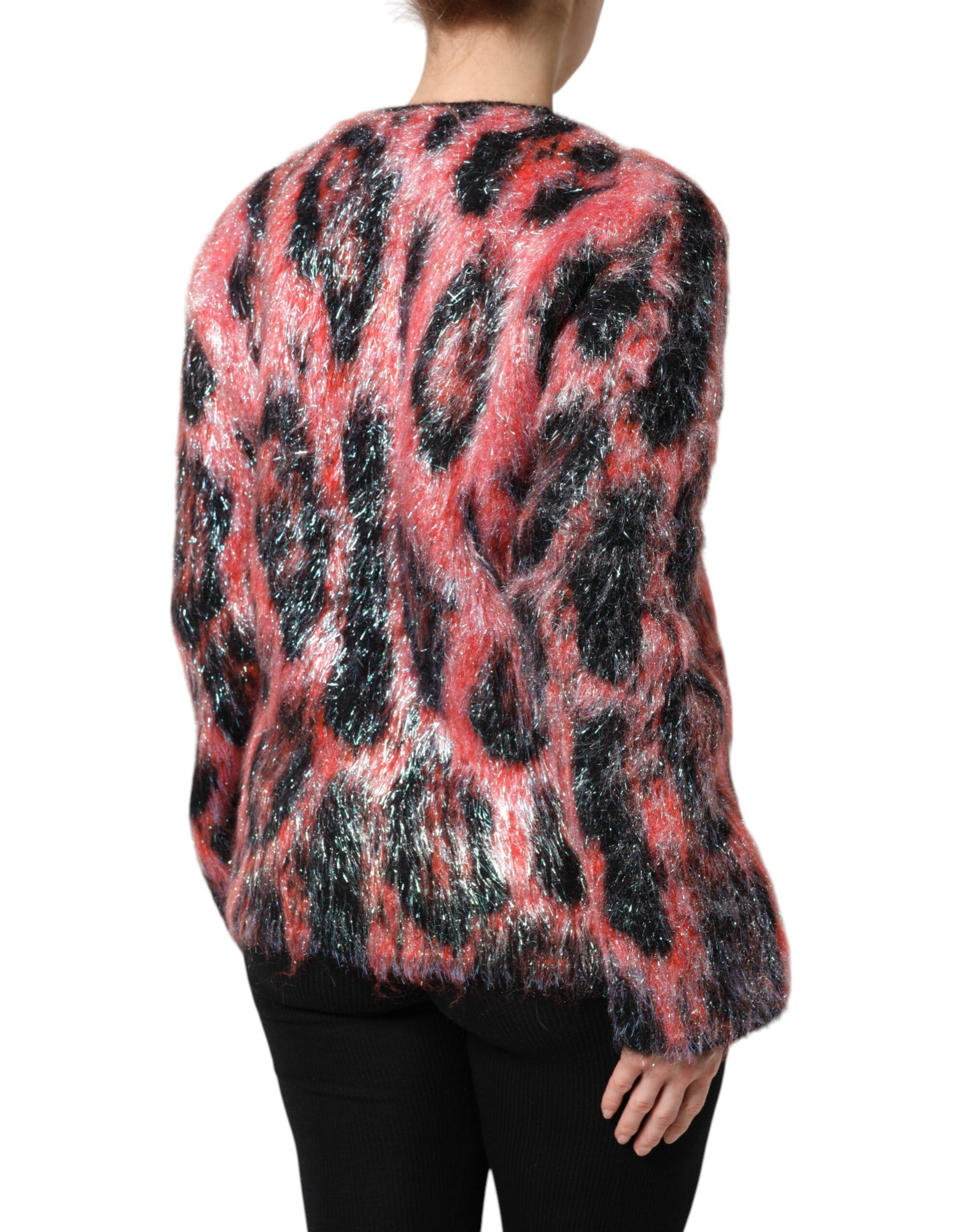 Red Mohair Wool Button Down Cardigan Women's Sweater - Dolce & Gabbana - Modalova