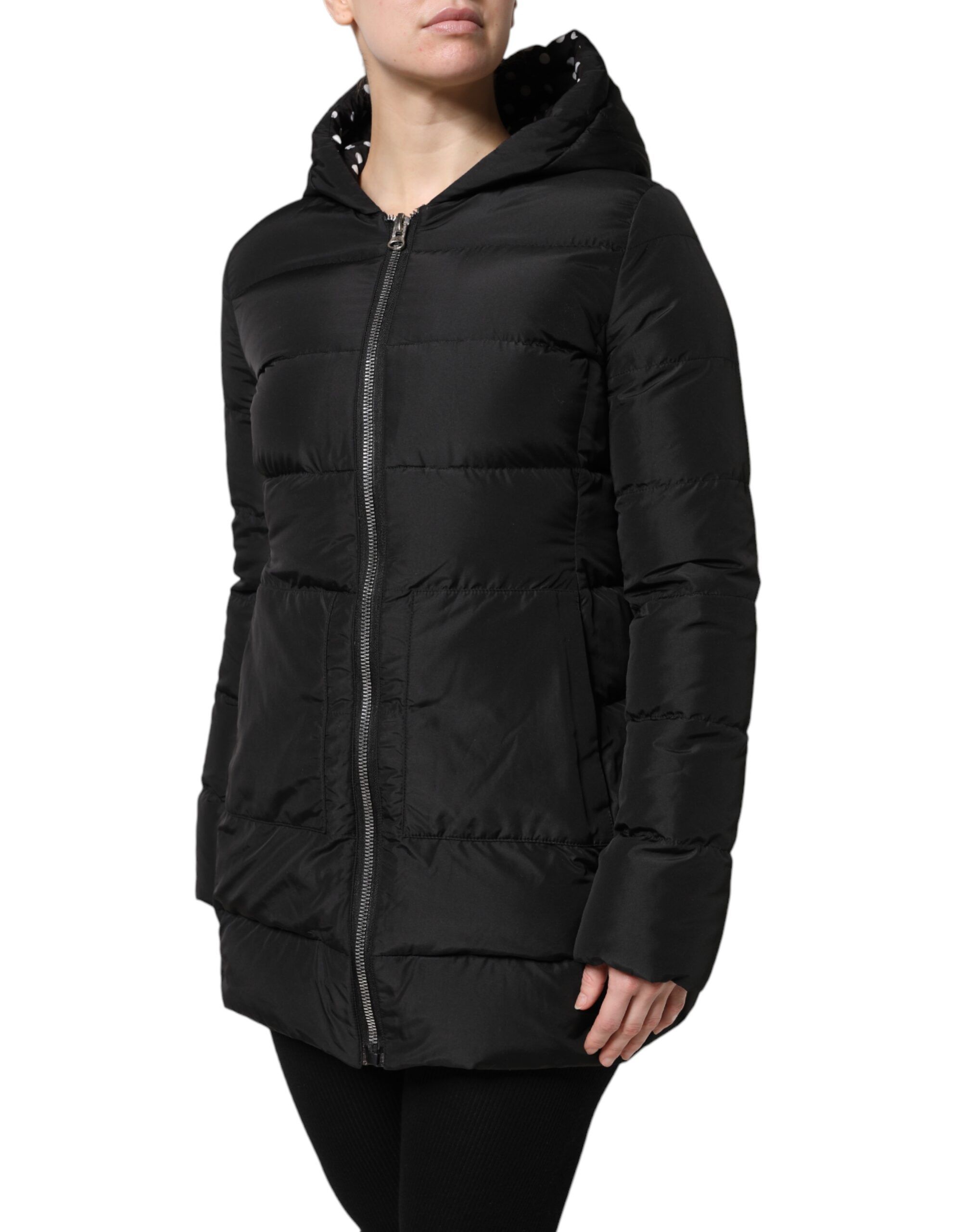 Puffer Hooded Zip Reversible Women's Jacket (Pre-Owned) - Dolce & Gabbana - Modalova