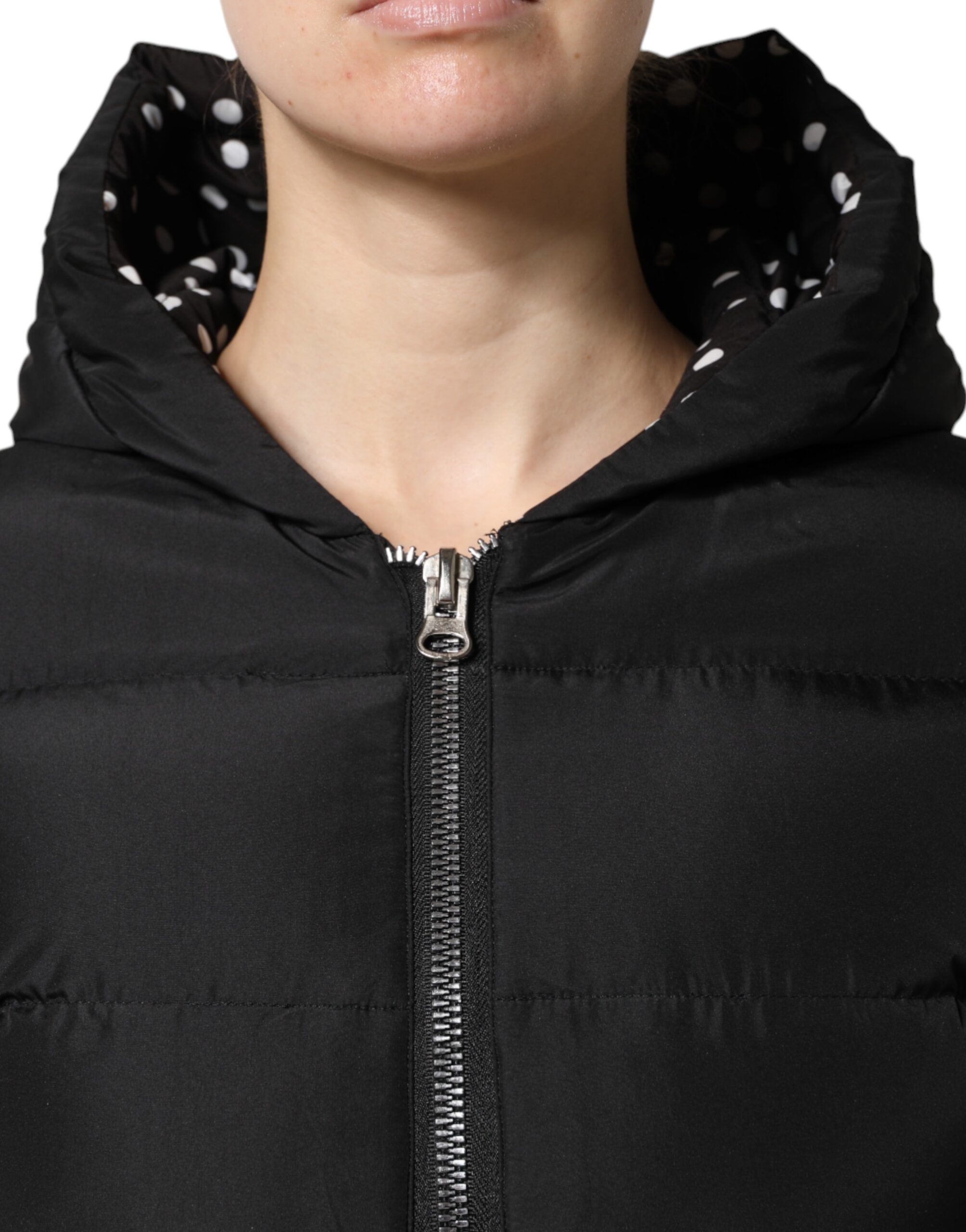 Puffer Hooded Zip Reversible Women's Jacket (Pre-Owned) - Dolce & Gabbana - Modalova
