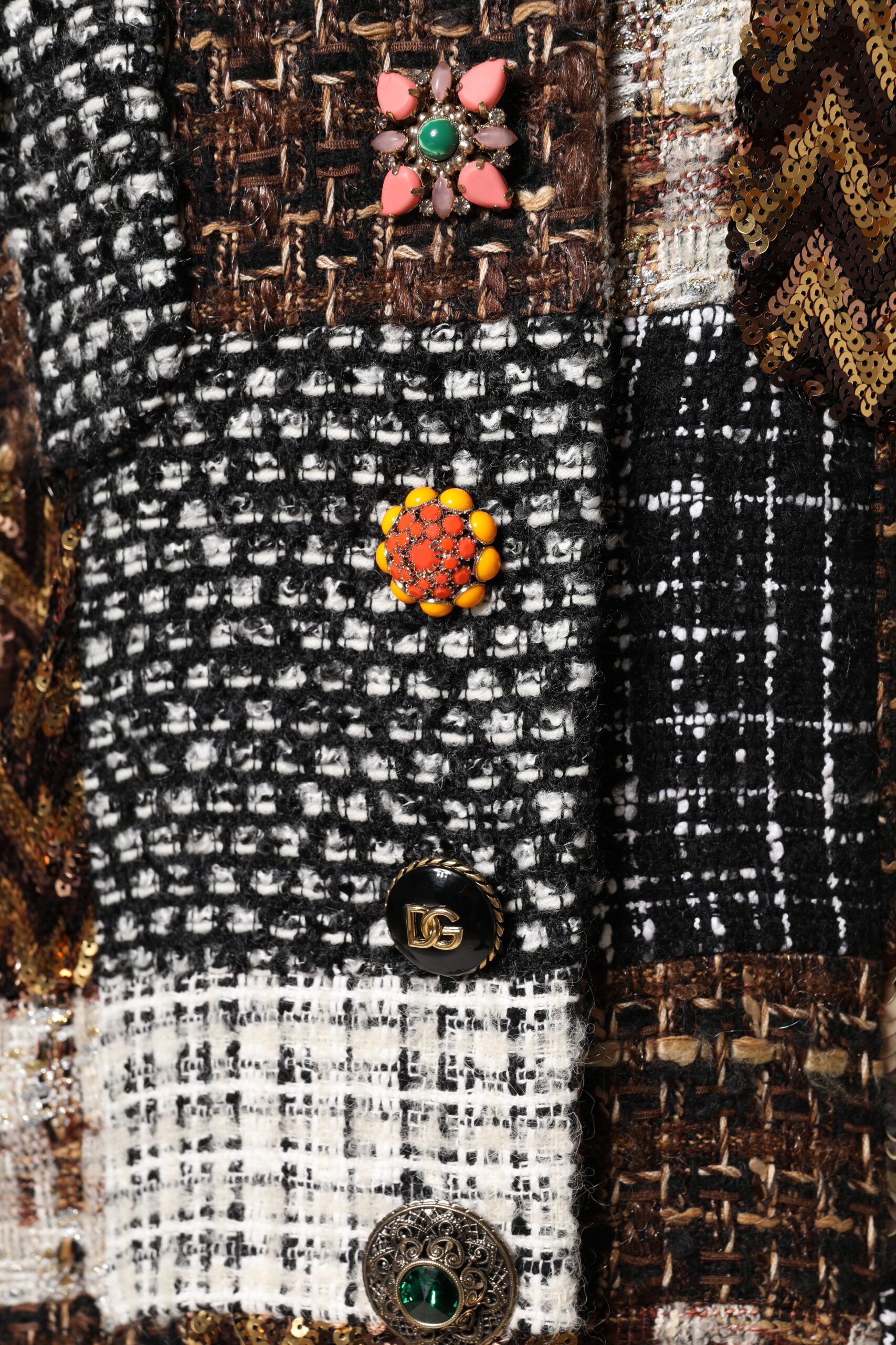 Patchwork Button Down Women's Jacket - Dolce & Gabbana - Modalova