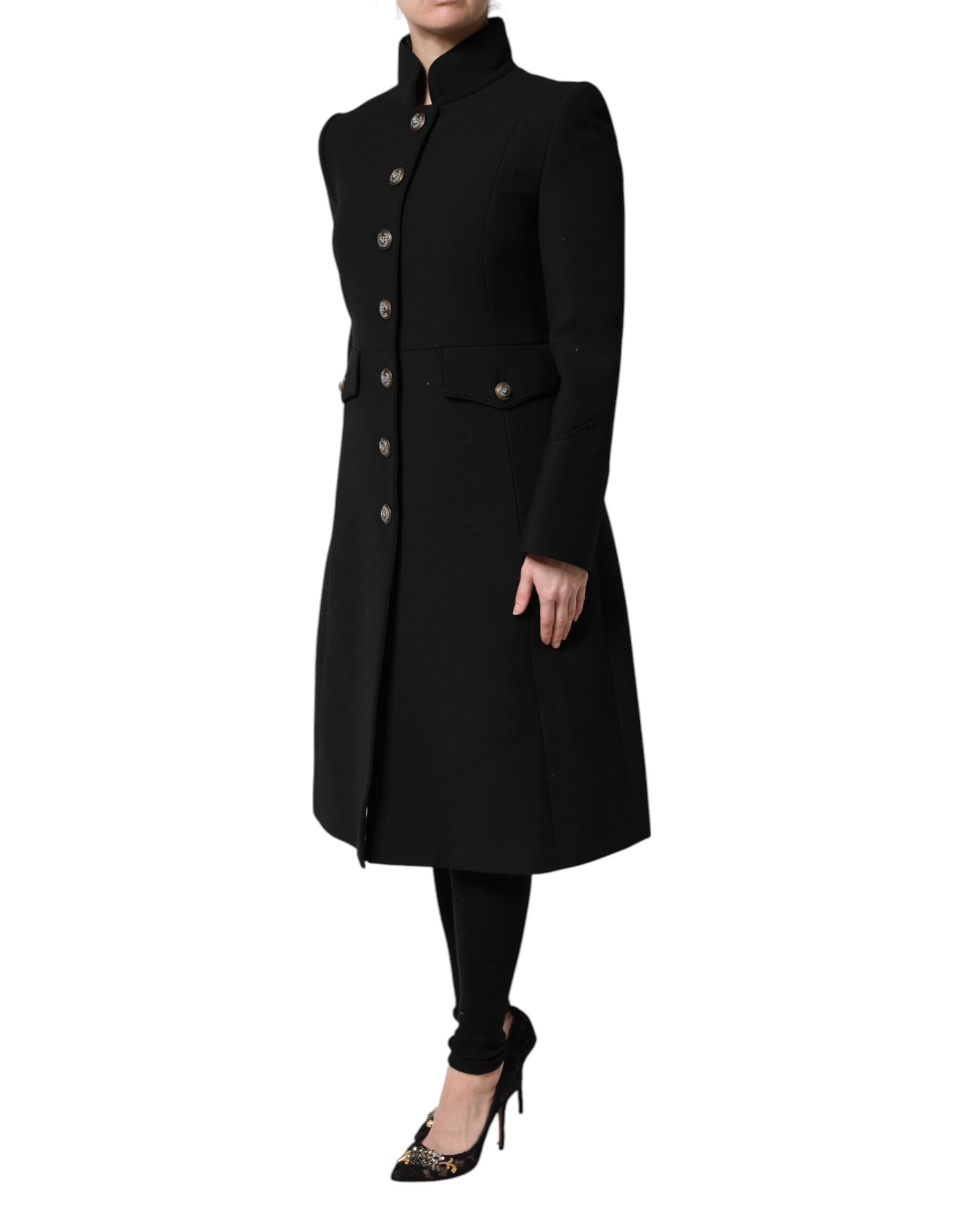 Wool Single Breasted Trench Coat Women's Jacket - Dolce & Gabbana - Modalova