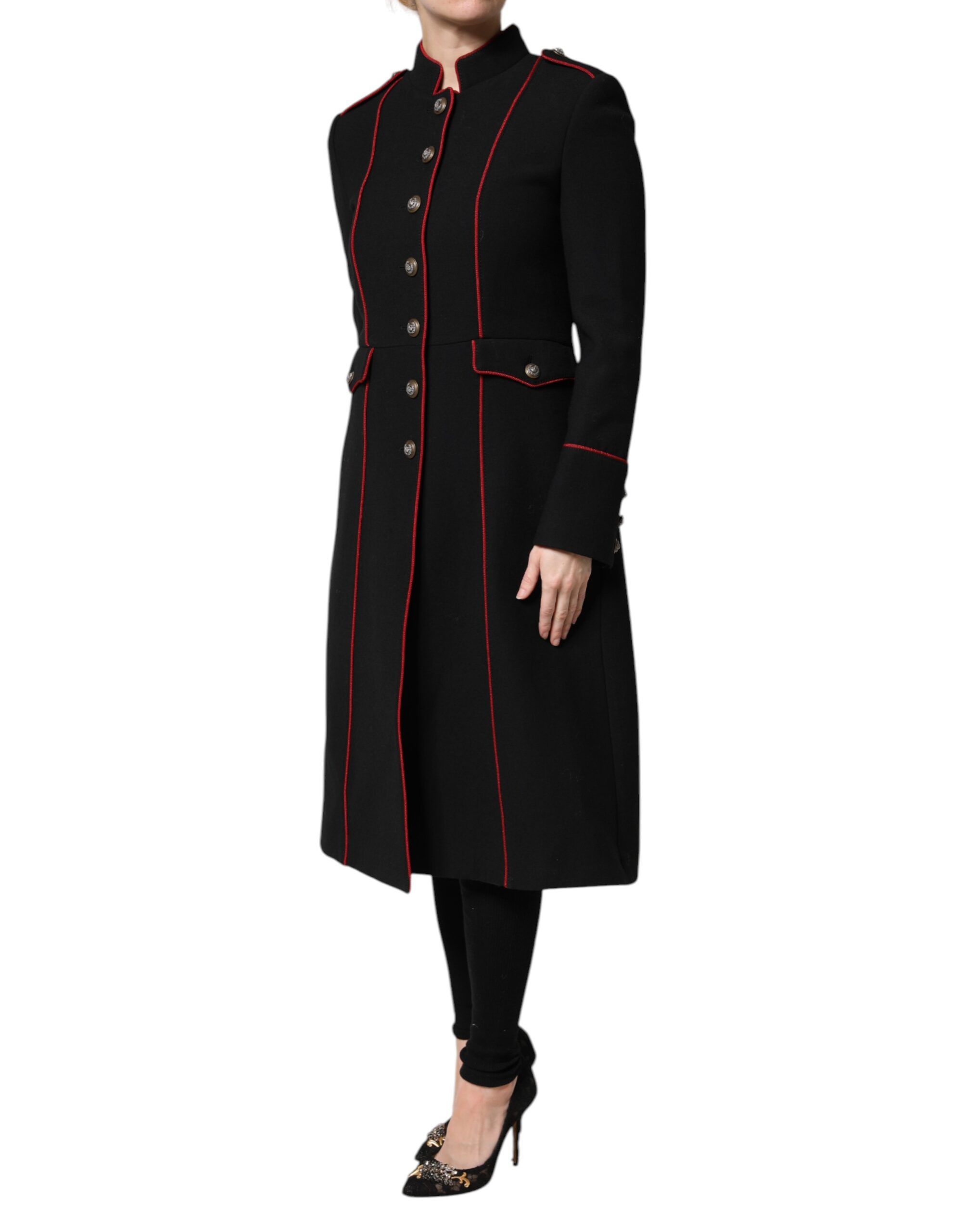 Wool Single Breasted Trench Coat Women's Jacket - Dolce & Gabbana - Modalova