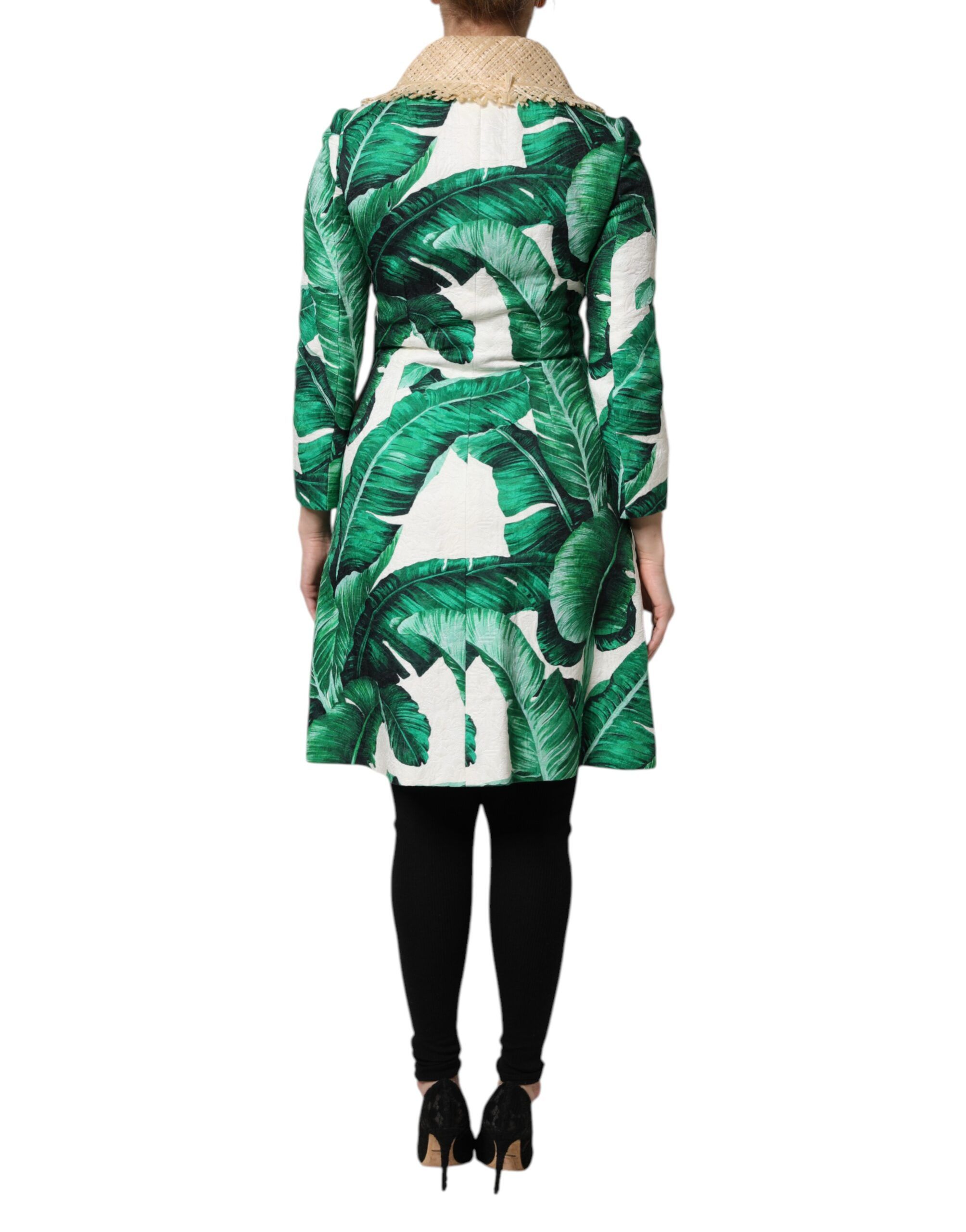 Leaf Print Embellished Trenchcoat Women's Jacket - Dolce & Gabbana - Modalova