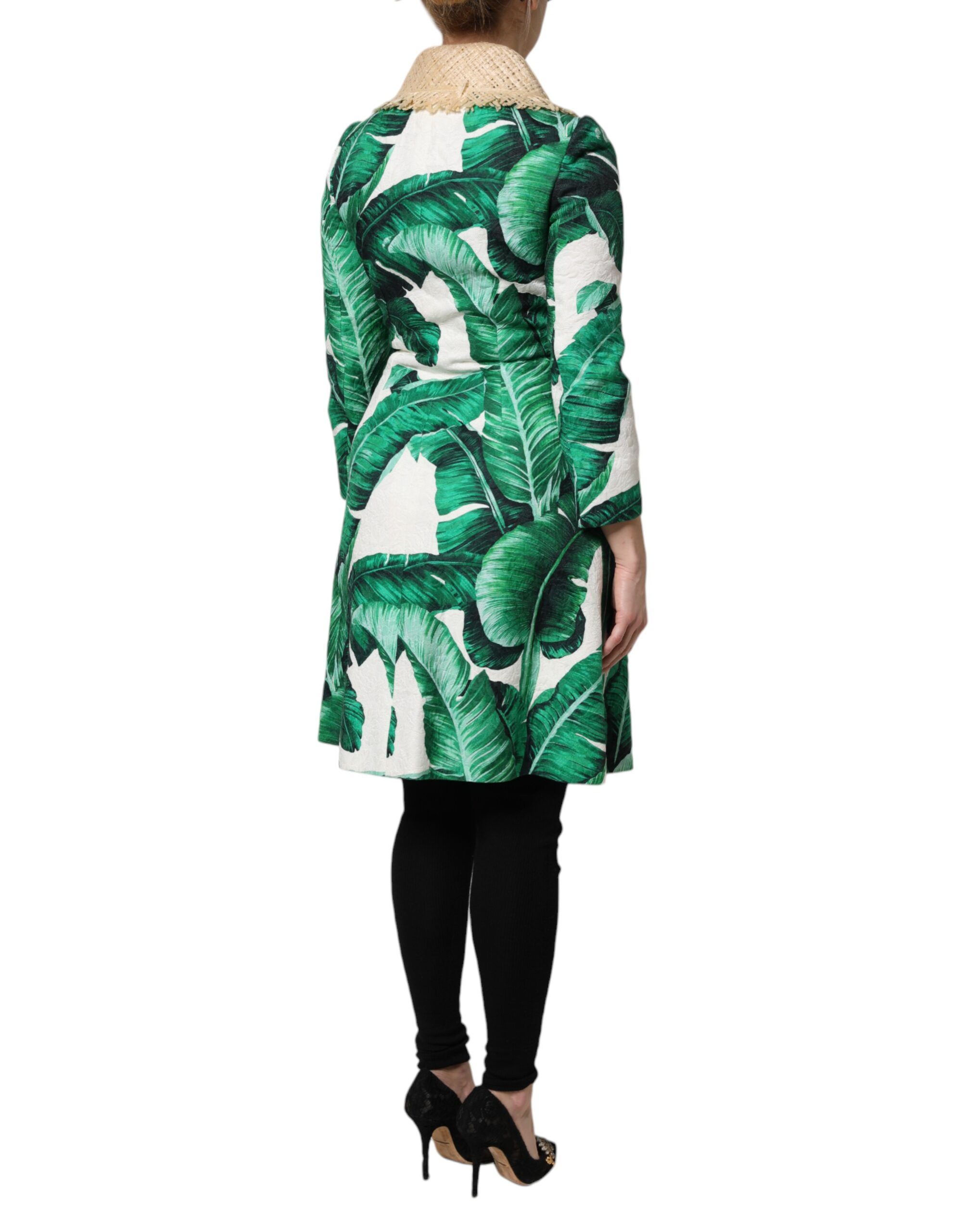 Leaf Print Embellished Trenchcoat Women's Jacket - Dolce & Gabbana - Modalova