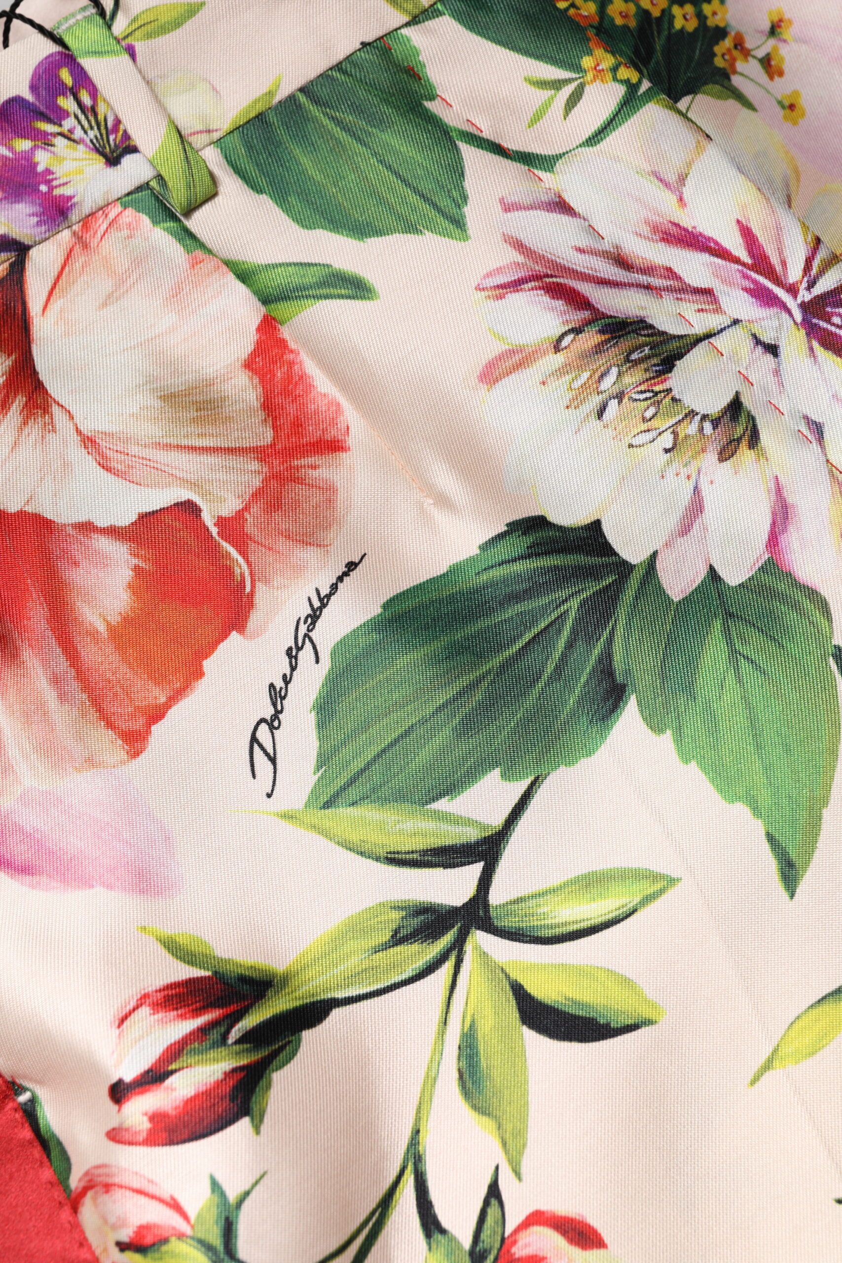 Floral High Waist Straight Women's Pants - Dolce & Gabbana - Modalova