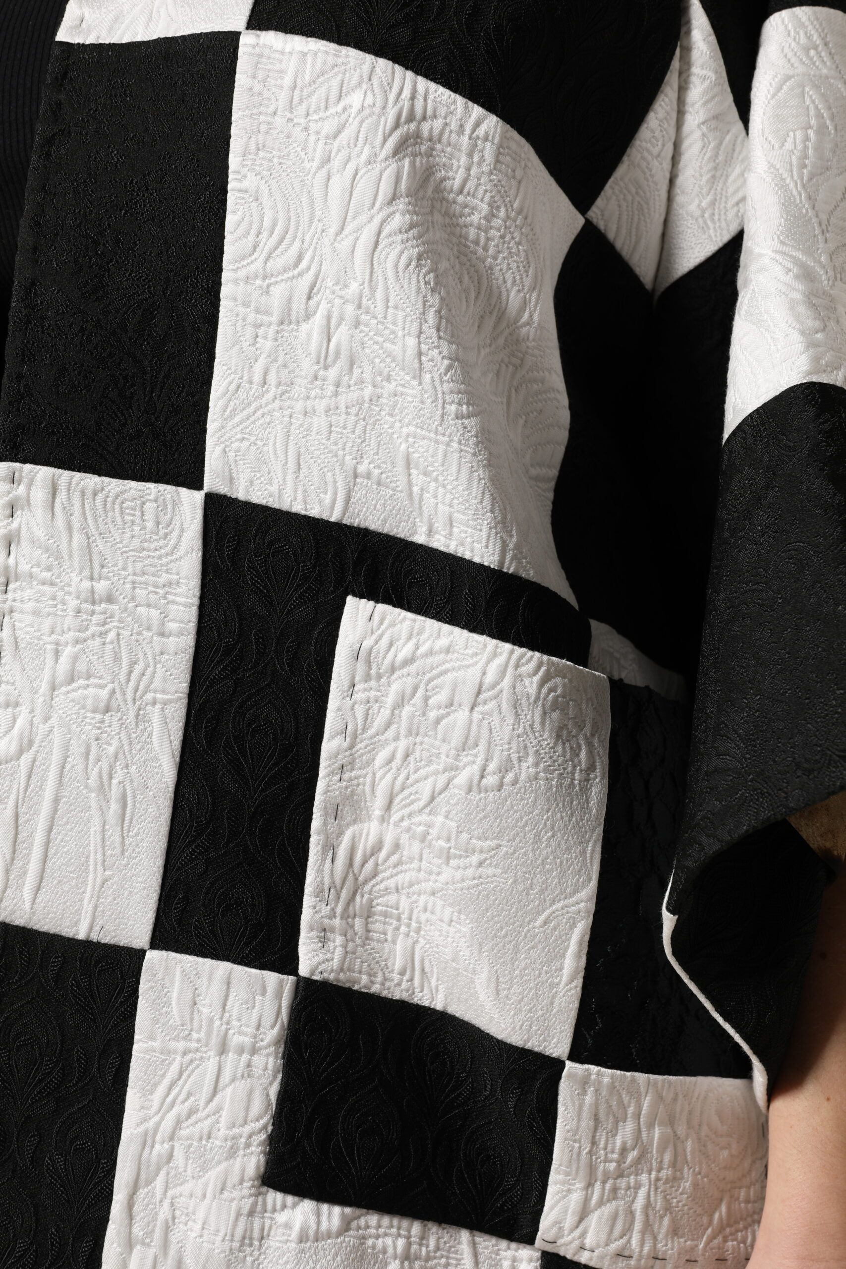 White Black Patchwork Jacquard Blazer Women's Jacket - Dolce & Gabbana - Modalova