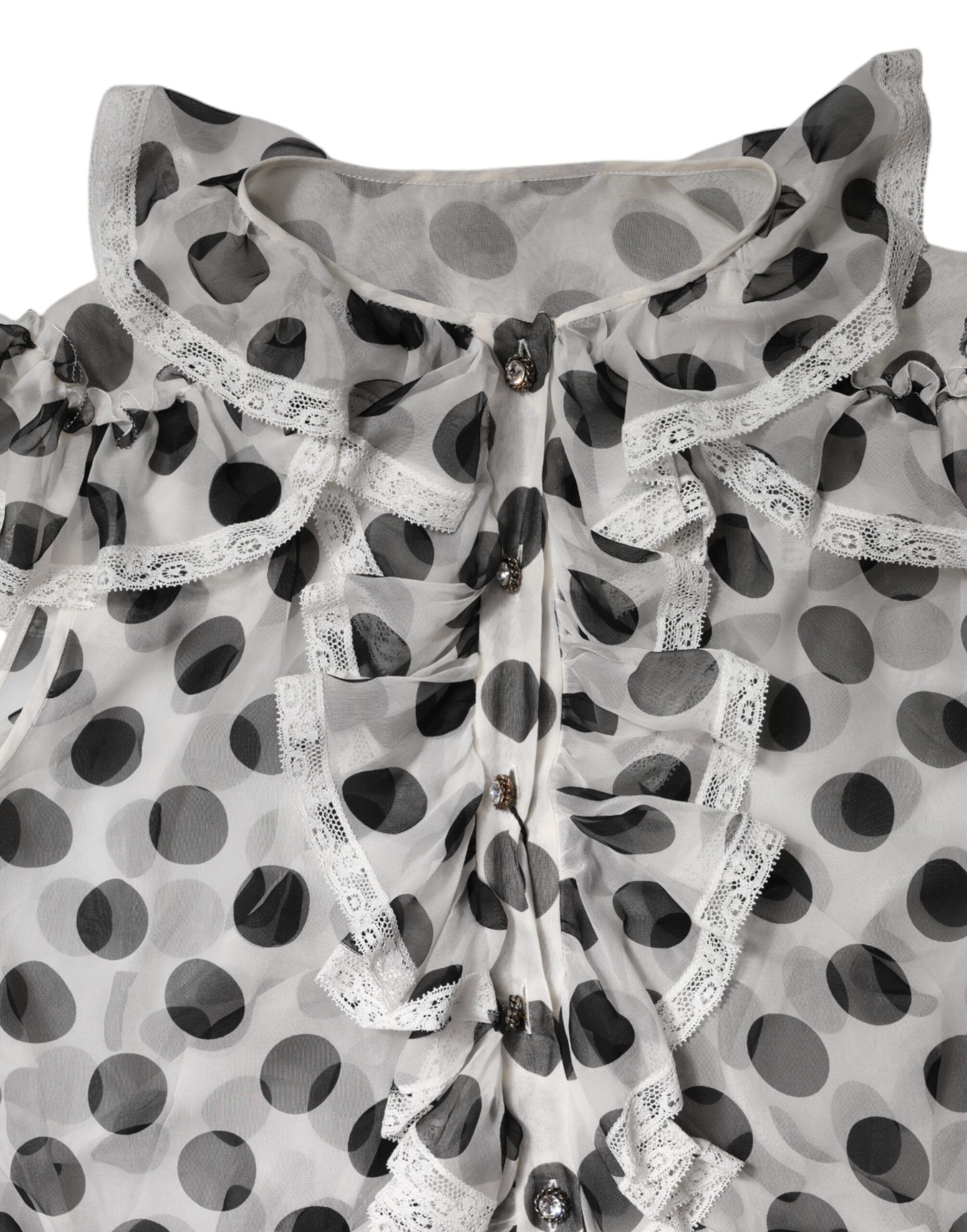 Polka Dot Cotton Sleeveless Women's Top - Dolce & Gabbana - Modalova