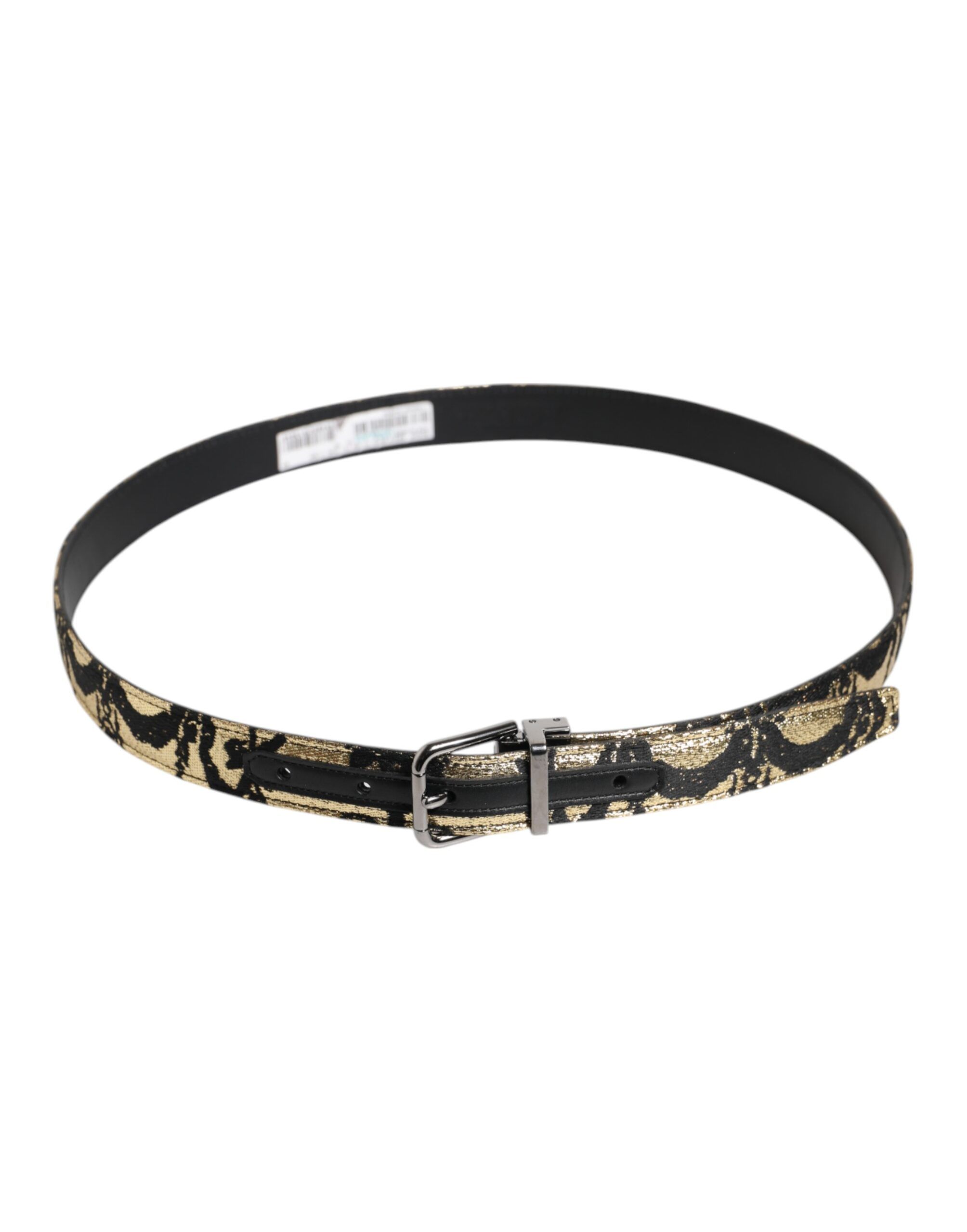 Jacquard Leather Metal Buckle Men's Belt - Dolce & Gabbana - Modalova
