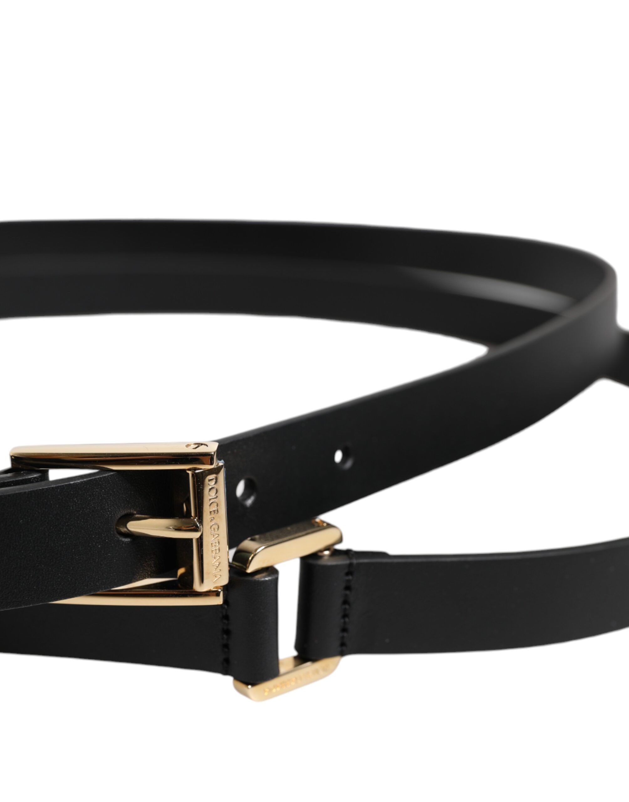 Classic Gold Metal Logo Buckle Men's Belt - Dolce & Gabbana - Modalova