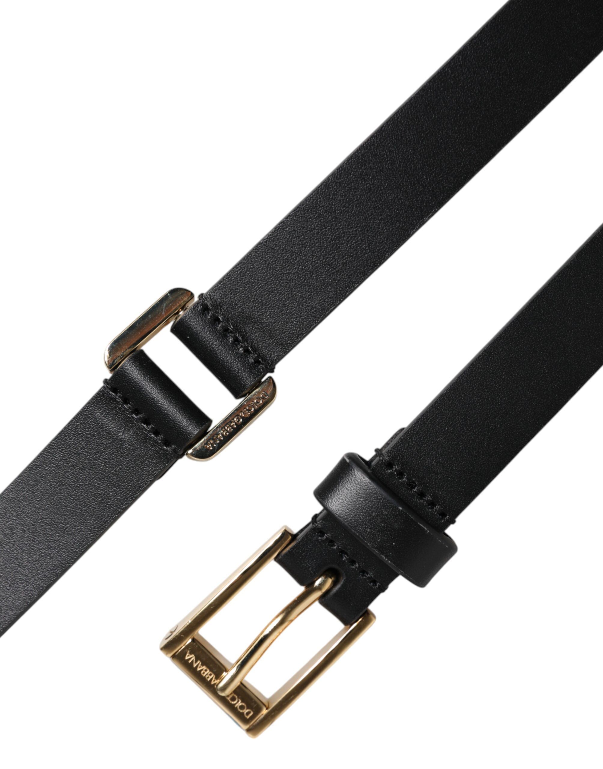 Classic Gold Metal Logo Buckle Men's Belt - Dolce & Gabbana - Modalova