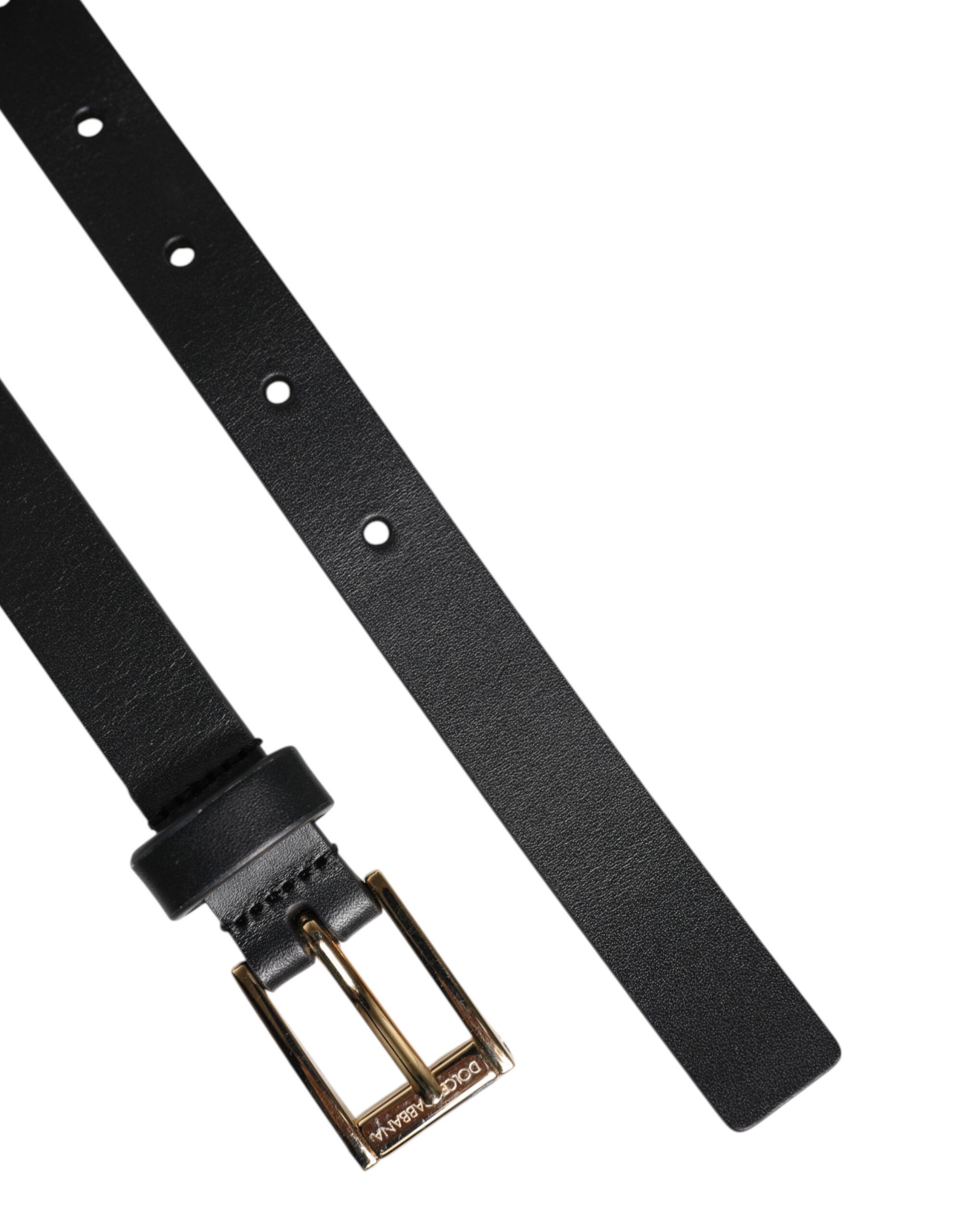 Classic Gold Metal Logo Buckle Men's Belt - Dolce & Gabbana - Modalova