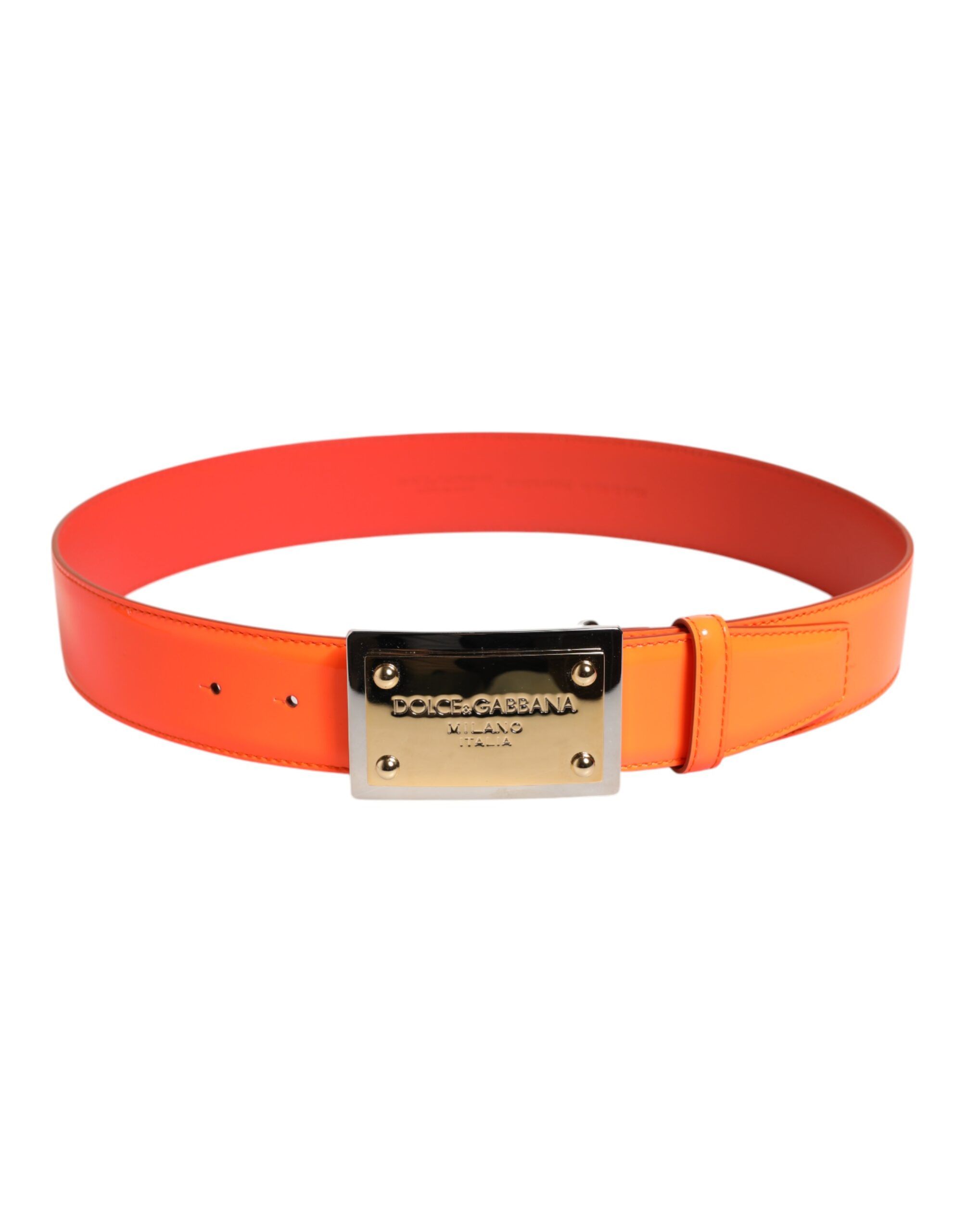 Gold Tone Metal Logo Buckle Men's Belt (Pre-Owned) - Dolce & Gabbana - Modalova