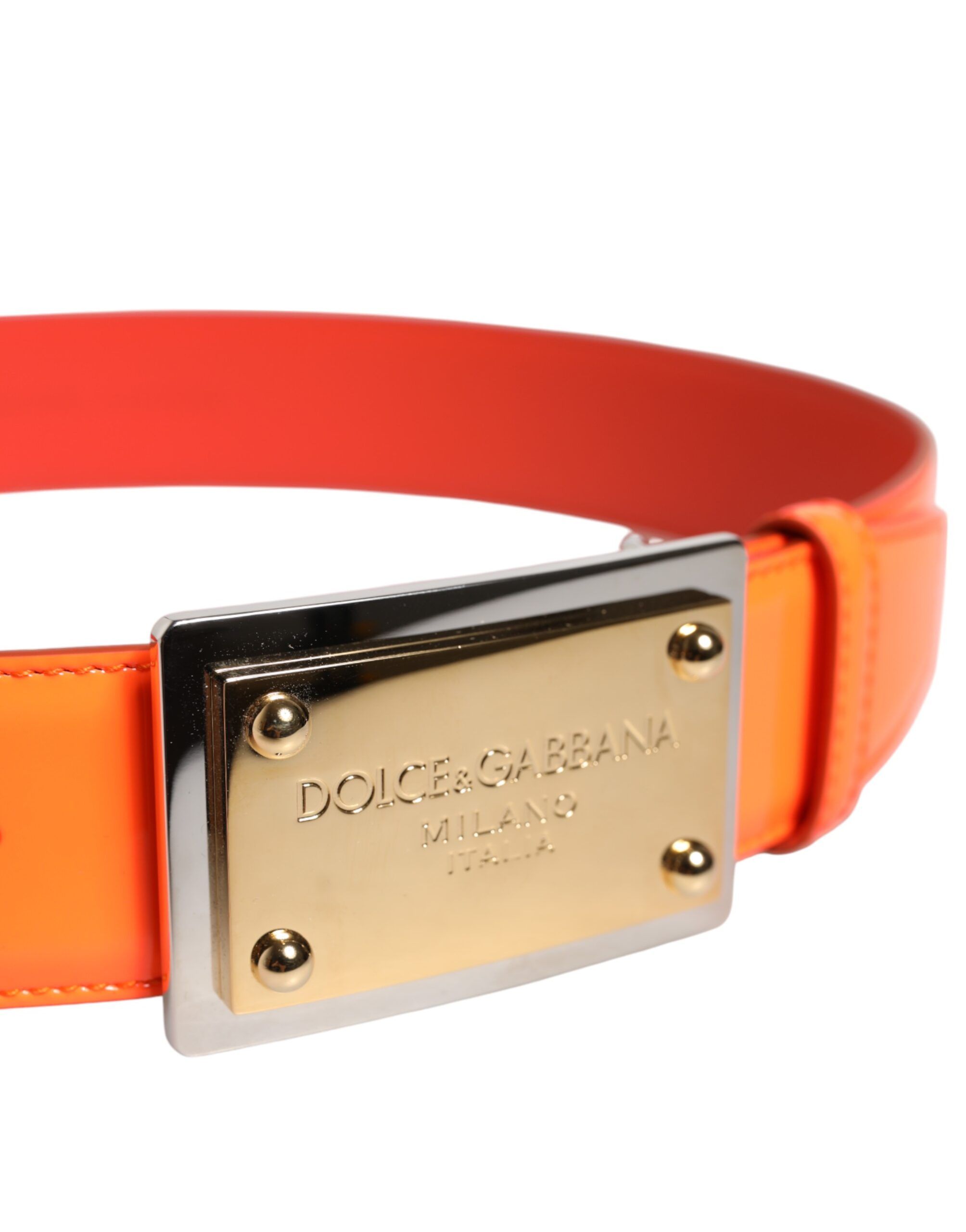 Gold Tone Metal Logo Buckle Men's Belt (Pre-Owned) - Dolce & Gabbana - Modalova