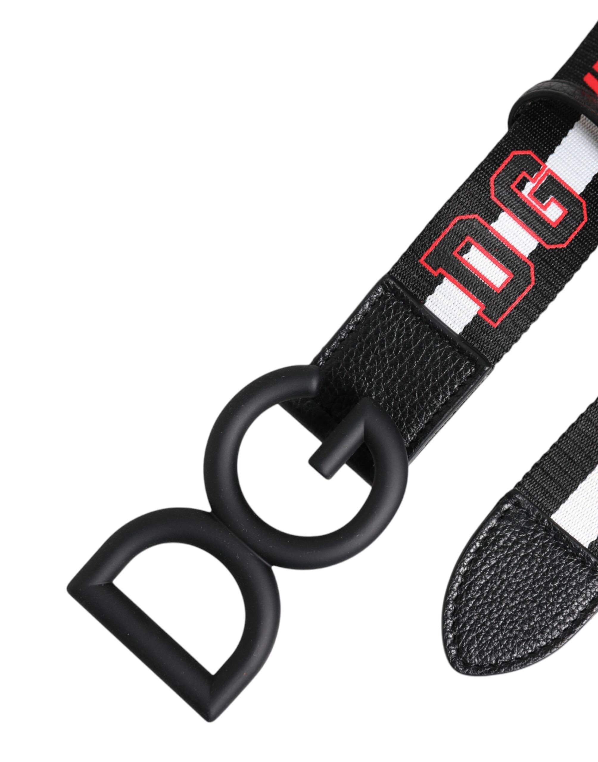Polyester Logo Print DG Buckle Men's Belt - Dolce & Gabbana - Modalova