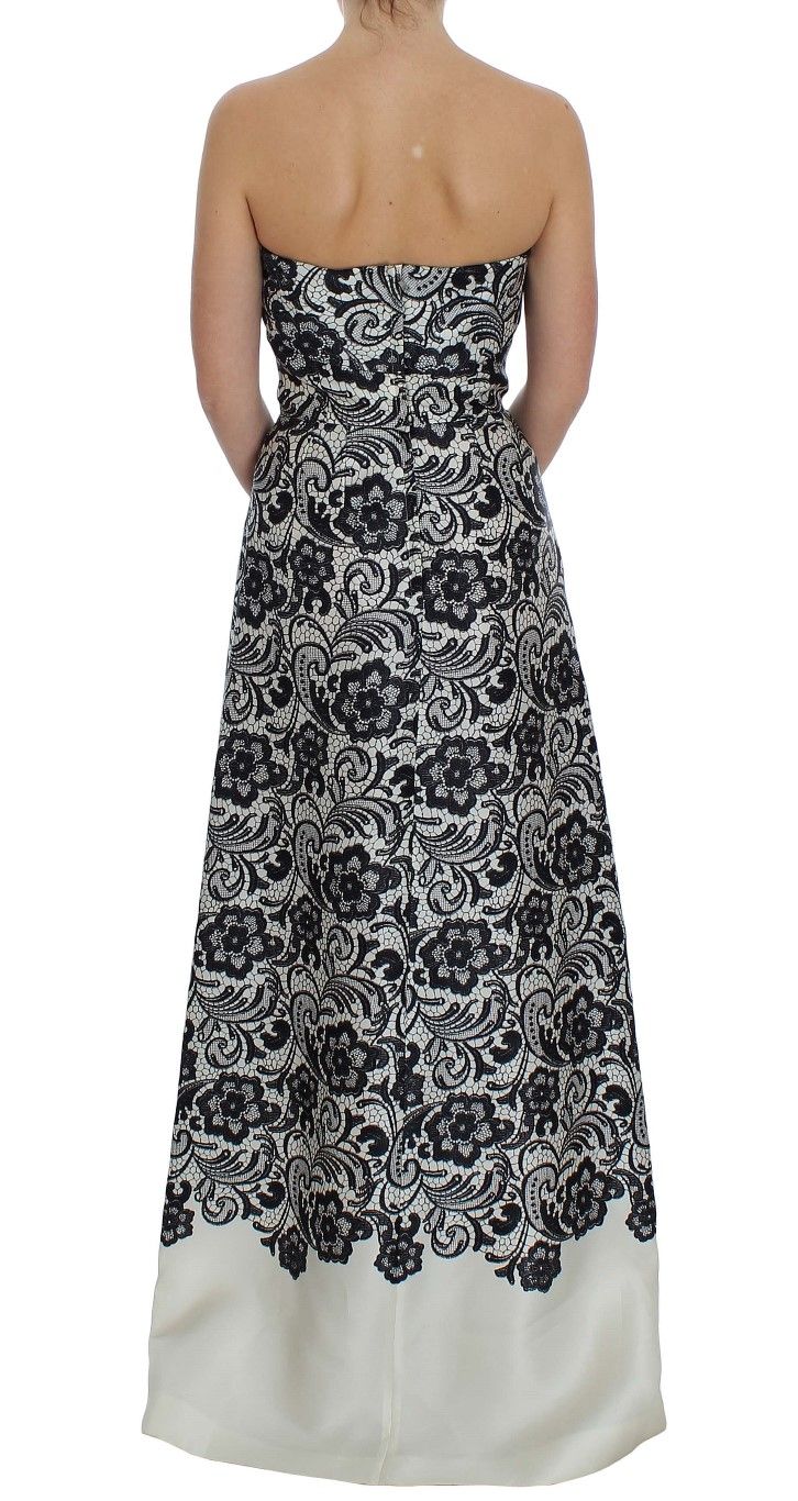 Floral Lace Silk Corset Maxi Women's Dress - Dolce & Gabbana - Modalova
