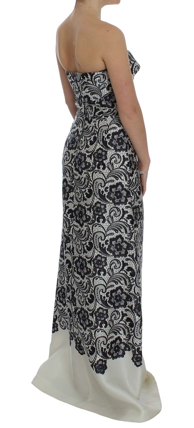 Floral Lace Silk Corset Maxi Women's Dress - Dolce & Gabbana - Modalova