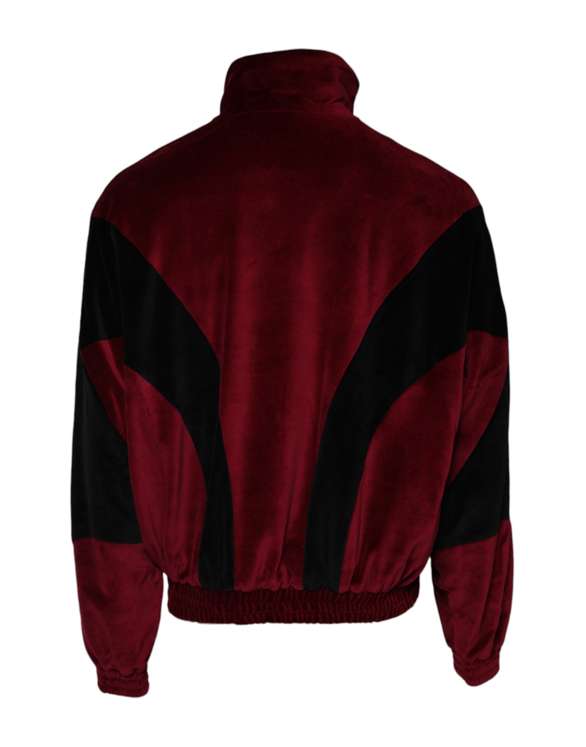 Red Black Cotton Logo FullZip Bomber Men's Jacket - Dolce & Gabbana - Modalova