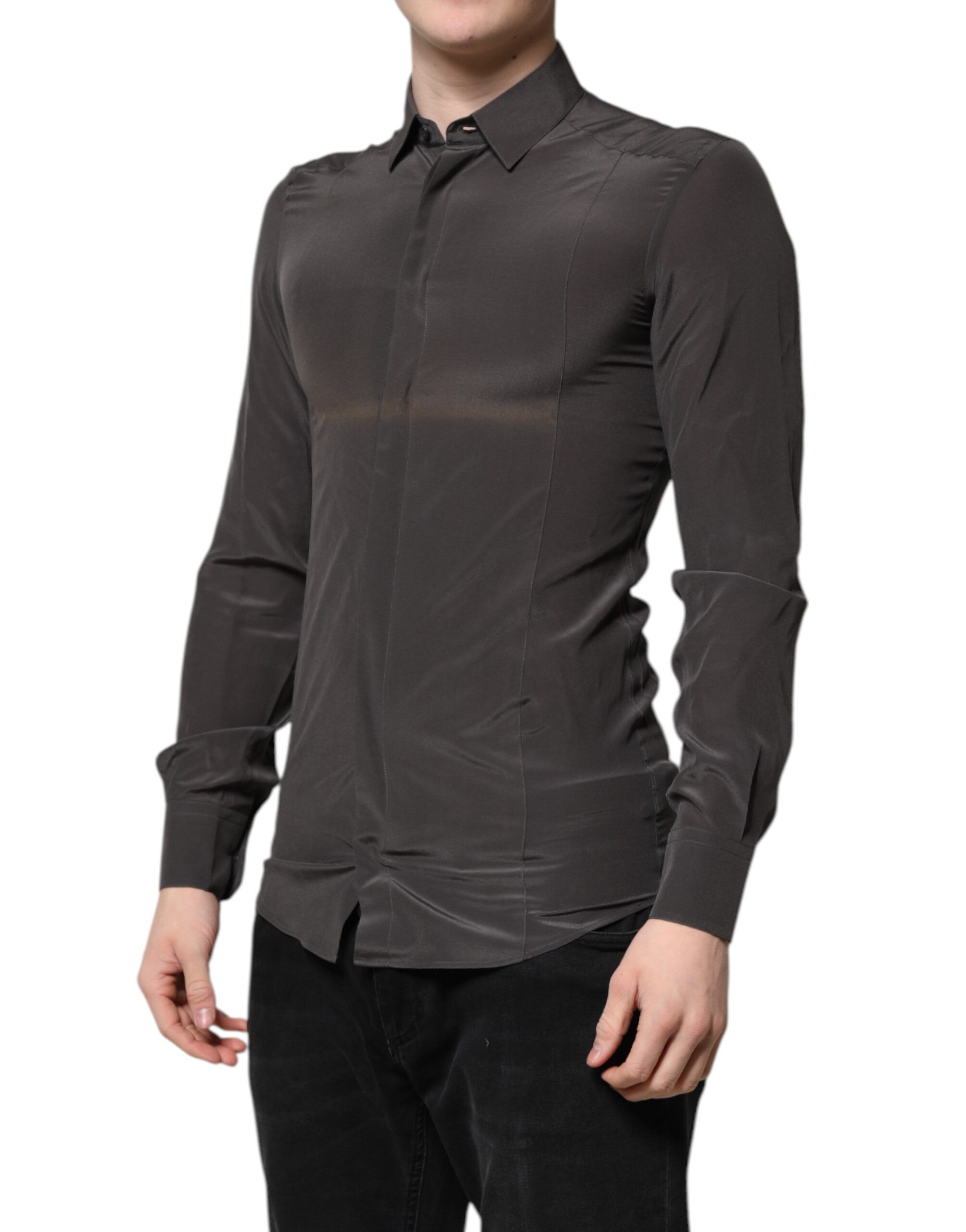 Silk GOLD Dress Formal Men's Shirt (Pre-Owned) - Dolce & Gabbana - Modalova