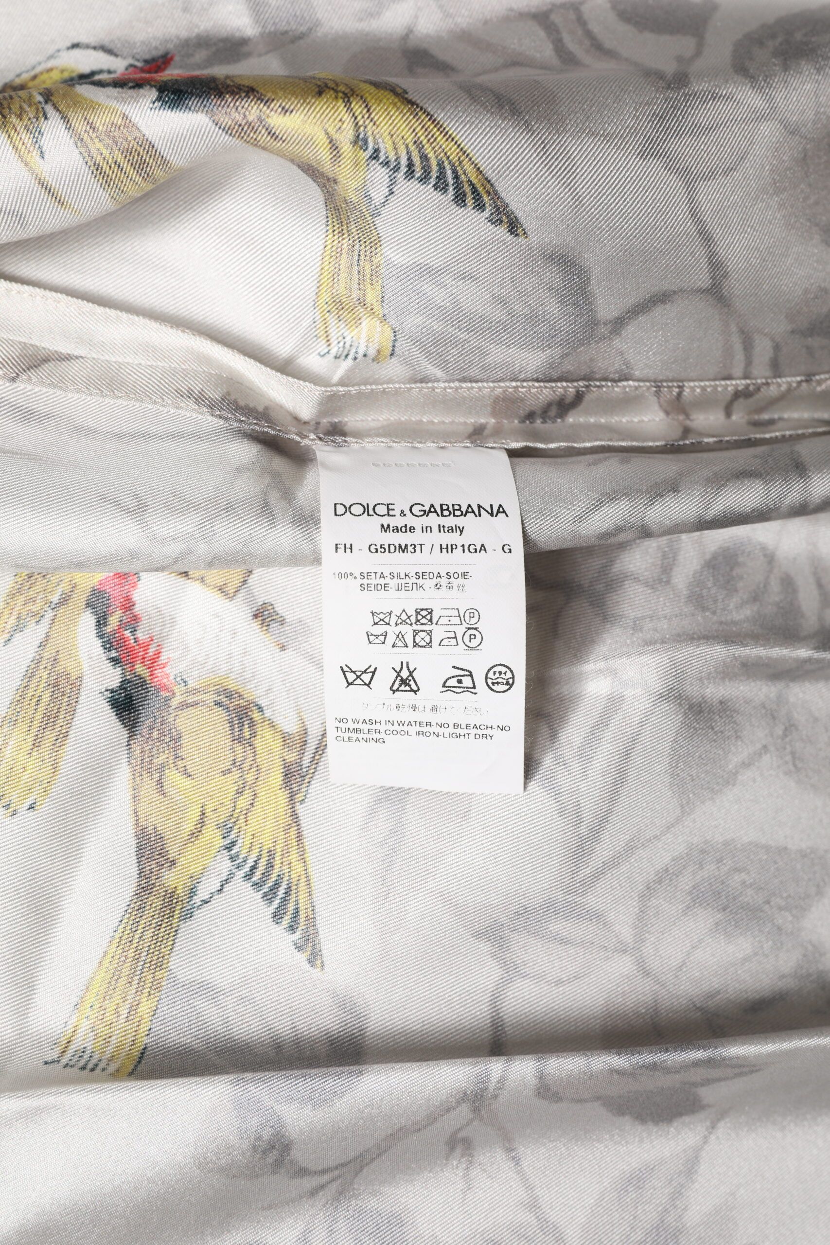 Silk Printed Button Down Men's Shirt - Dolce & Gabbana - Modalova