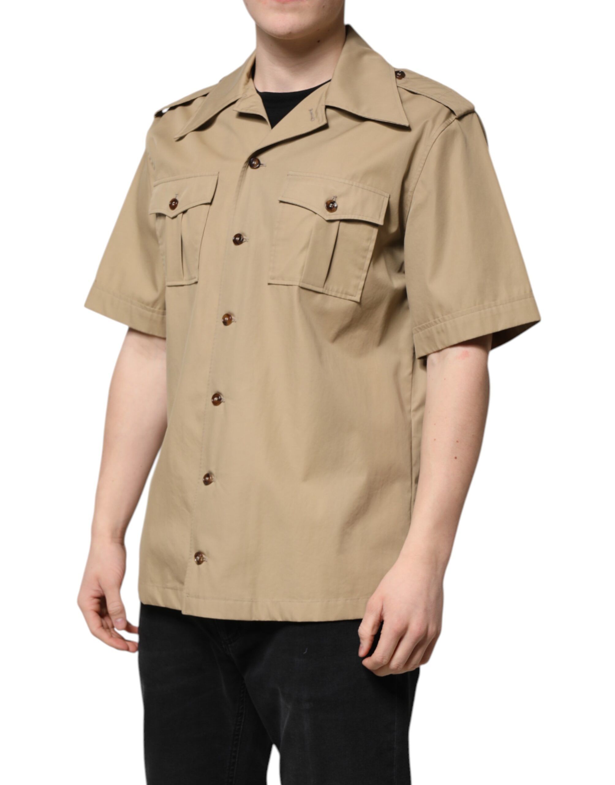 Graphic Print Short Sleeves Men's Shirt - Dolce & Gabbana - Modalova