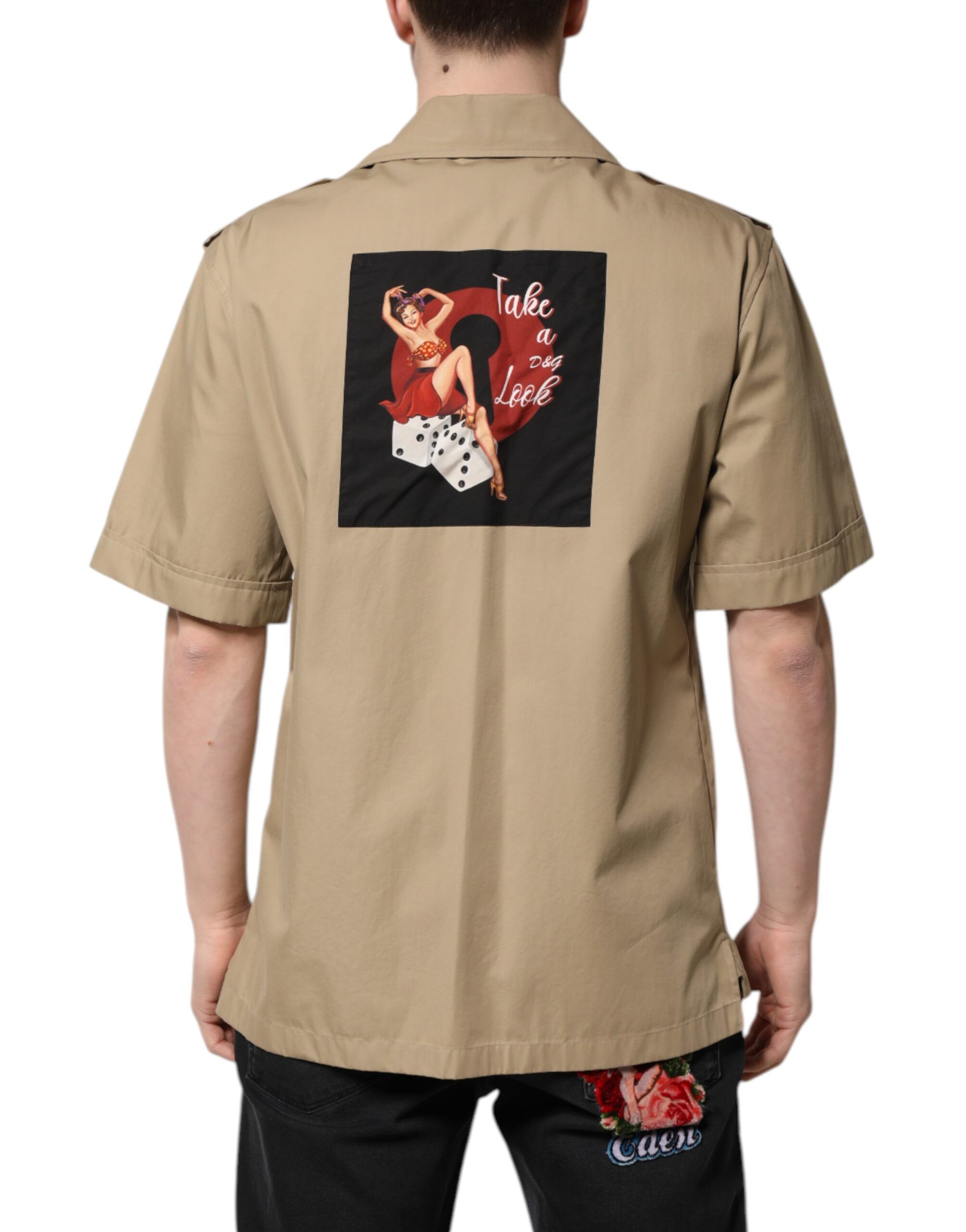 Graphic Print Short Sleeves Men's Shirt - Dolce & Gabbana - Modalova