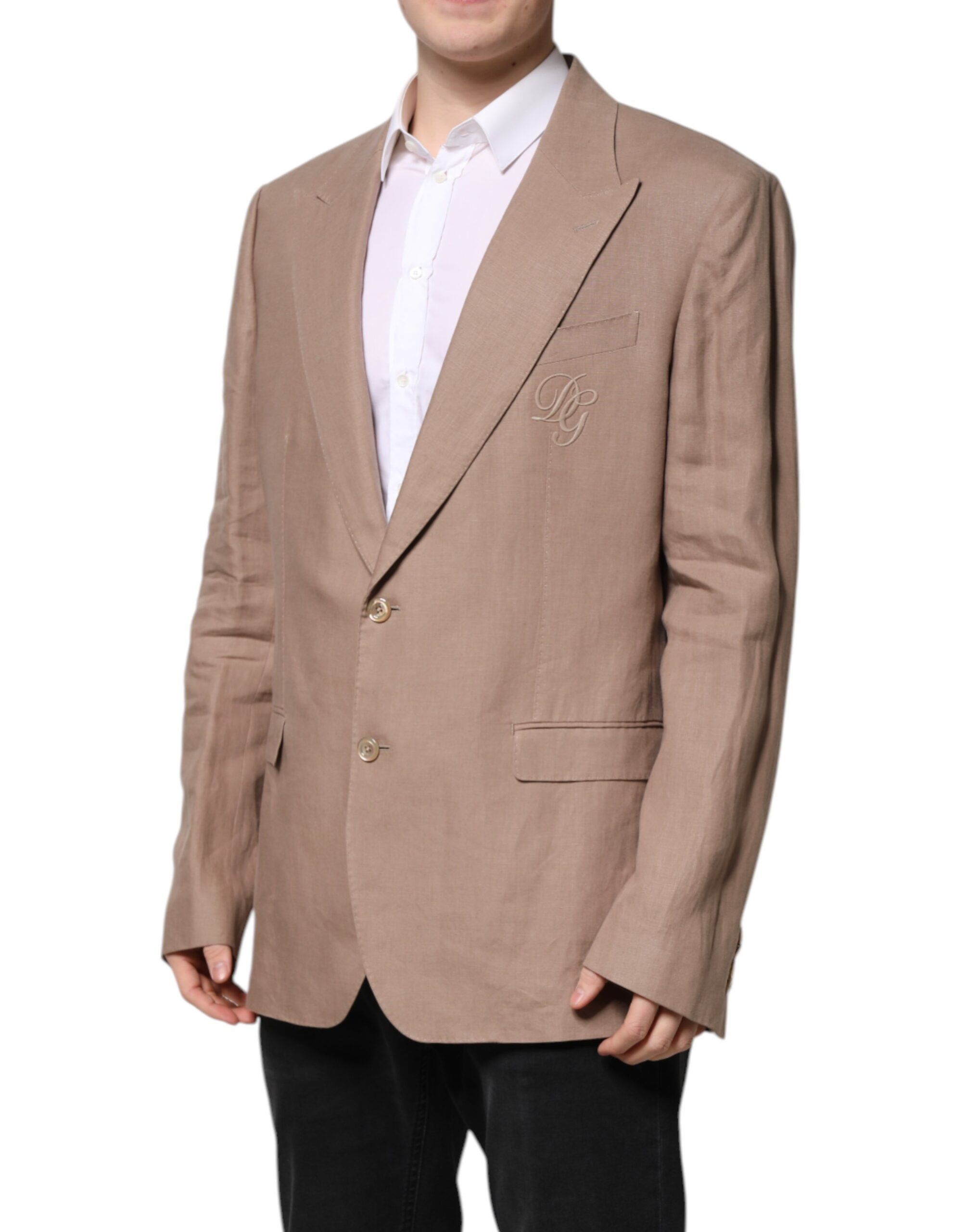Beige TAORMINA Single Breasted Coat Men's Blazer - Dolce & Gabbana - Modalova