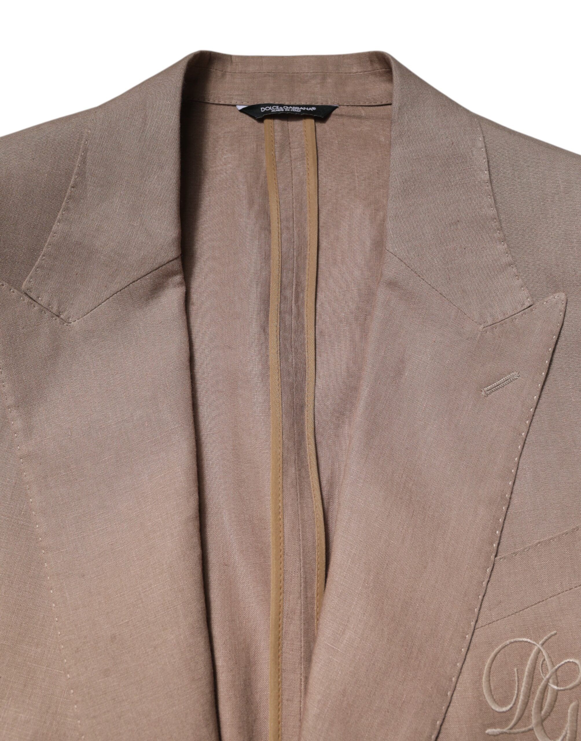 Beige TAORMINA Single Breasted Coat Men's Blazer - Dolce & Gabbana - Modalova
