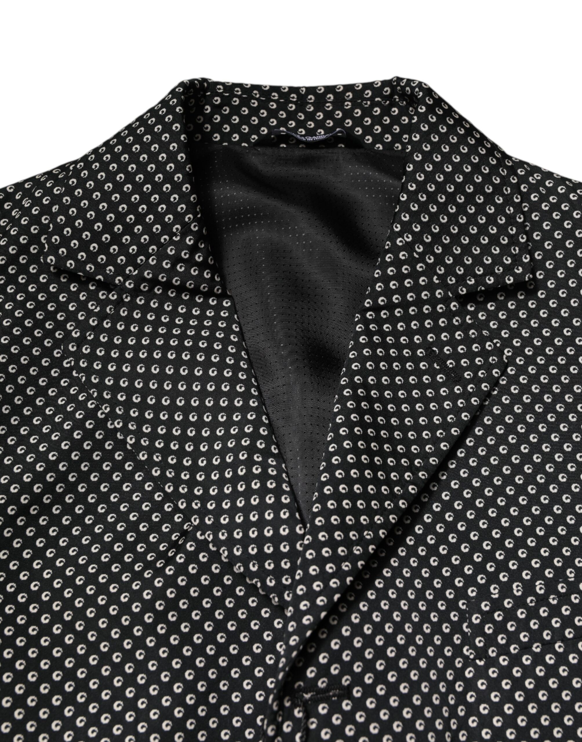 White Patterned Men Suit Coat Men's Blazer - Dolce & Gabbana - Modalova
