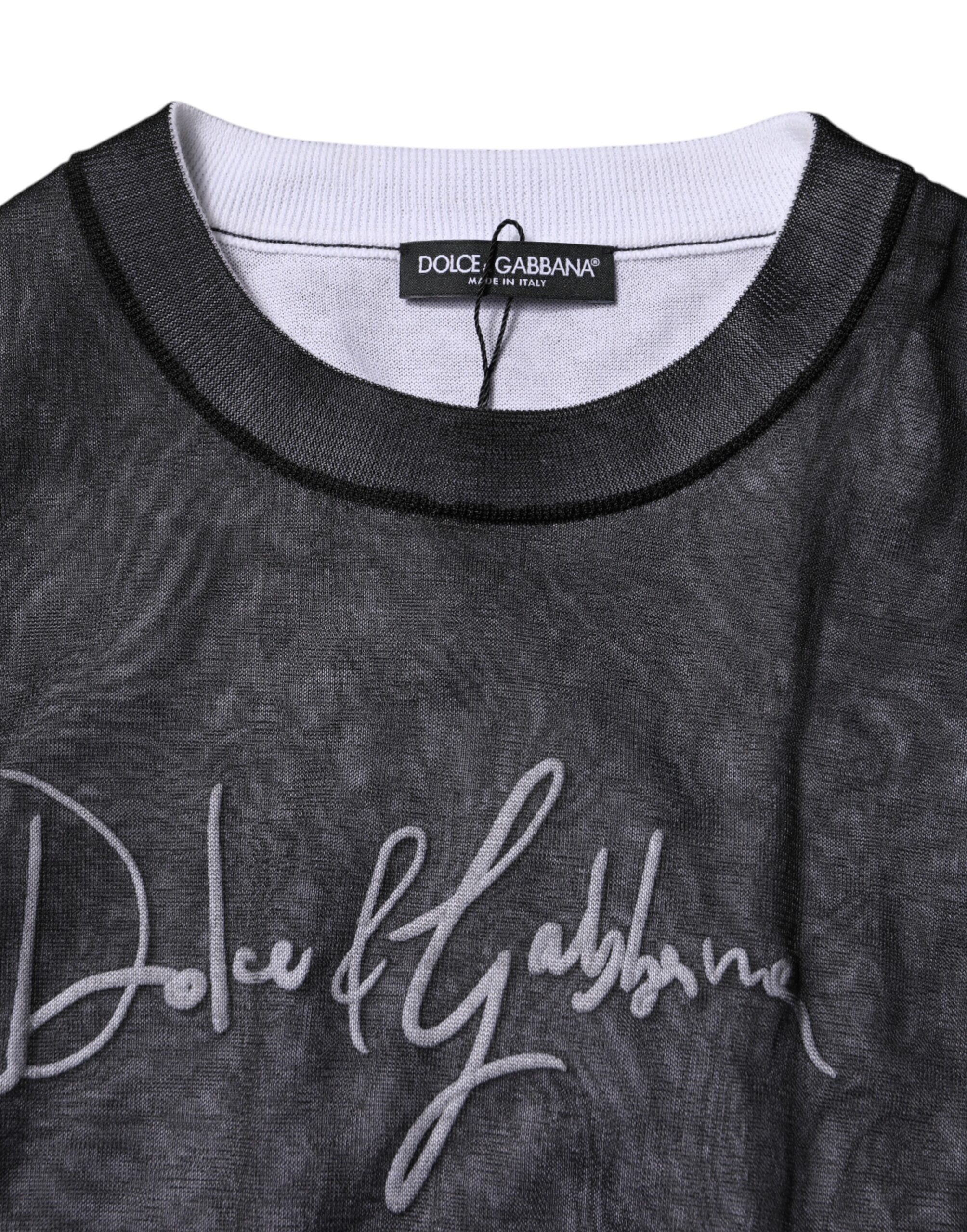 Black White Logo Knitted Pullover Men's Sweater (Pre-Owned) - Dolce & Gabbana - Modalova